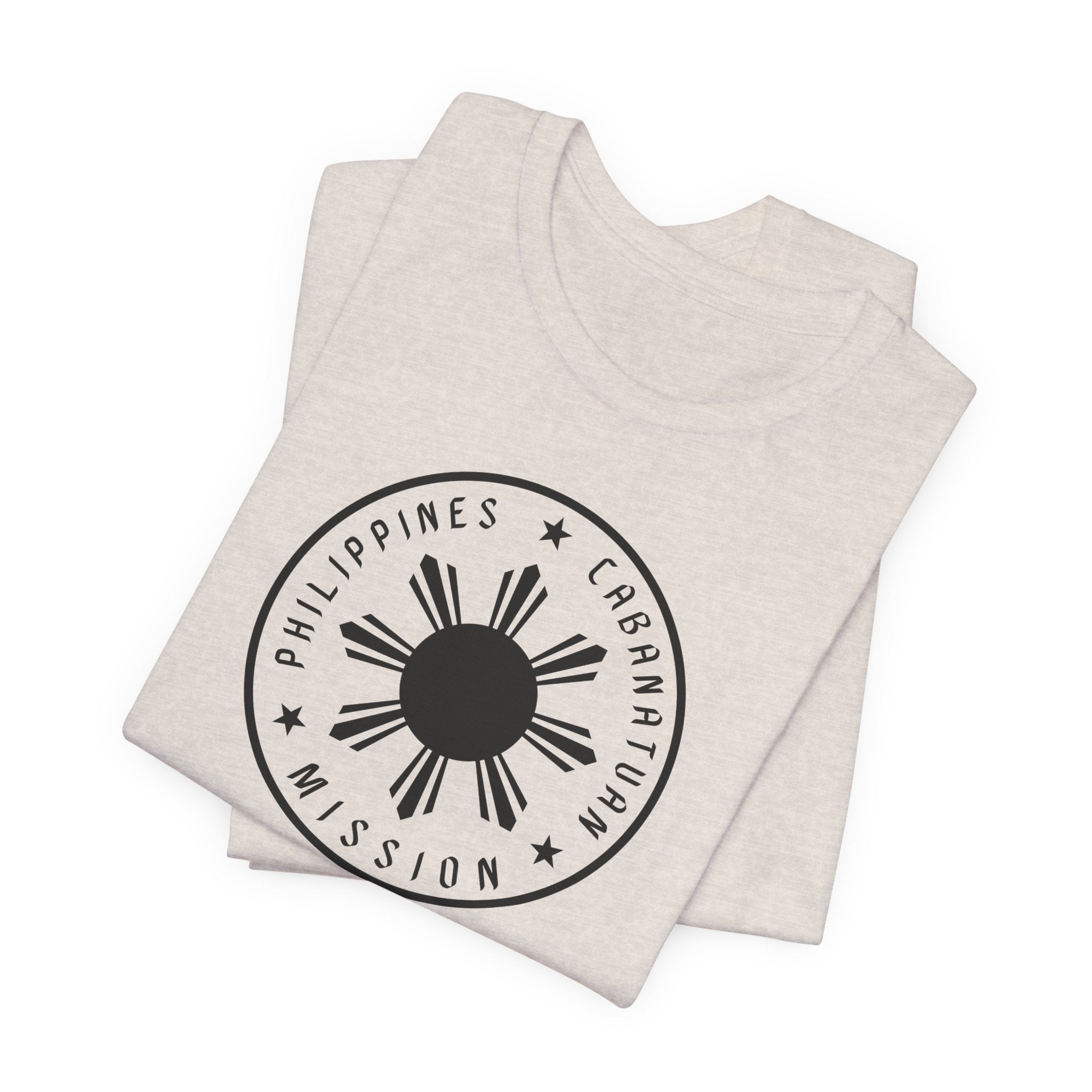 Philippines Cabanatuan Mission Monochrome Circle Logo T-Shirt - Mission Wishlist - LDS Missionary Gift Store