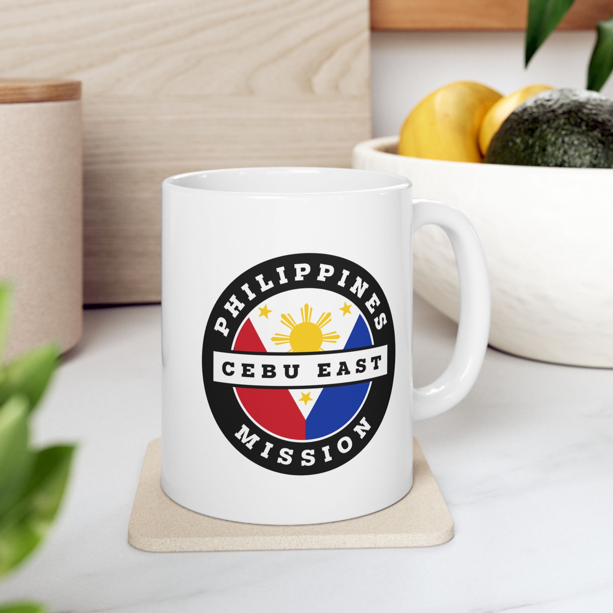 Philippines Cebu East Mission Circular Flag White Ceramic Mug - Mission Wishlist - LDS Missionary Gift Store