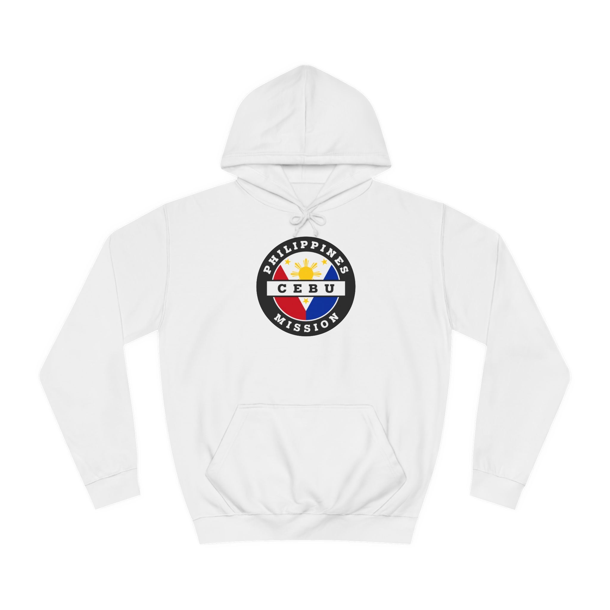 Philippines Cebu Mission Flag Logo (Black Border) College Hoodie - Latter-Day Saint LDS Missionary Gift - Book of Mormon