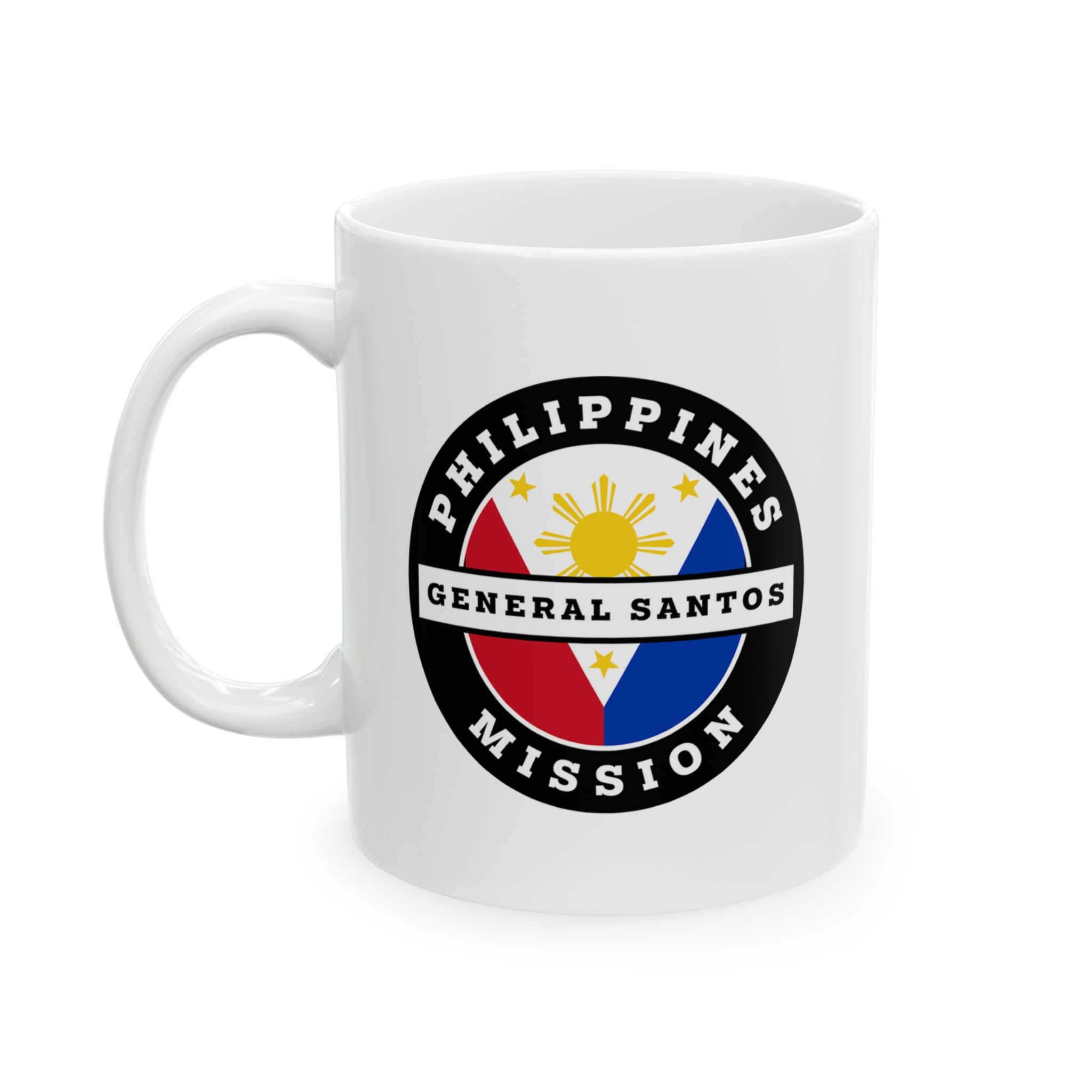 Philippines General Santos Mission Circular Flag White Ceramic Mug - Mission Wishlist - LDS Missionary Gift Store