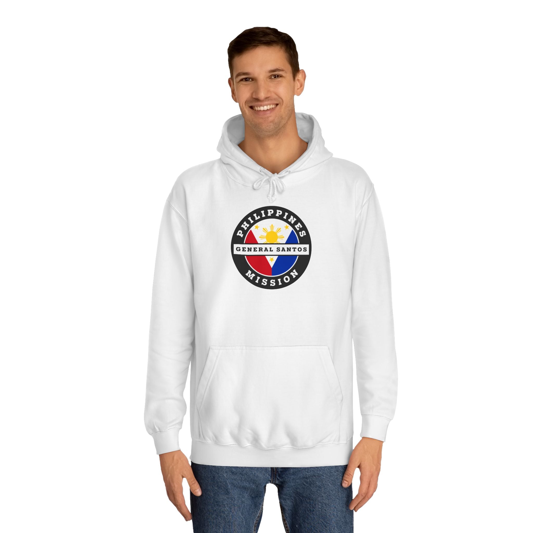 Philippines General Santos Mission Flag Logo (Black Border) College Hoodie - Mission Wishlist - LDS Missionary Gift Store