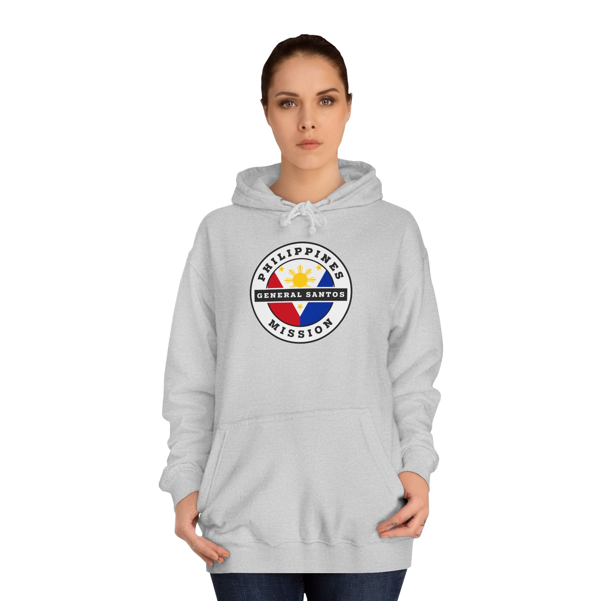 Philippines General Santos Mission Flag Logo (White Border) College Hoodie - Mission Wishlist - LDS Missionary Gift Store
