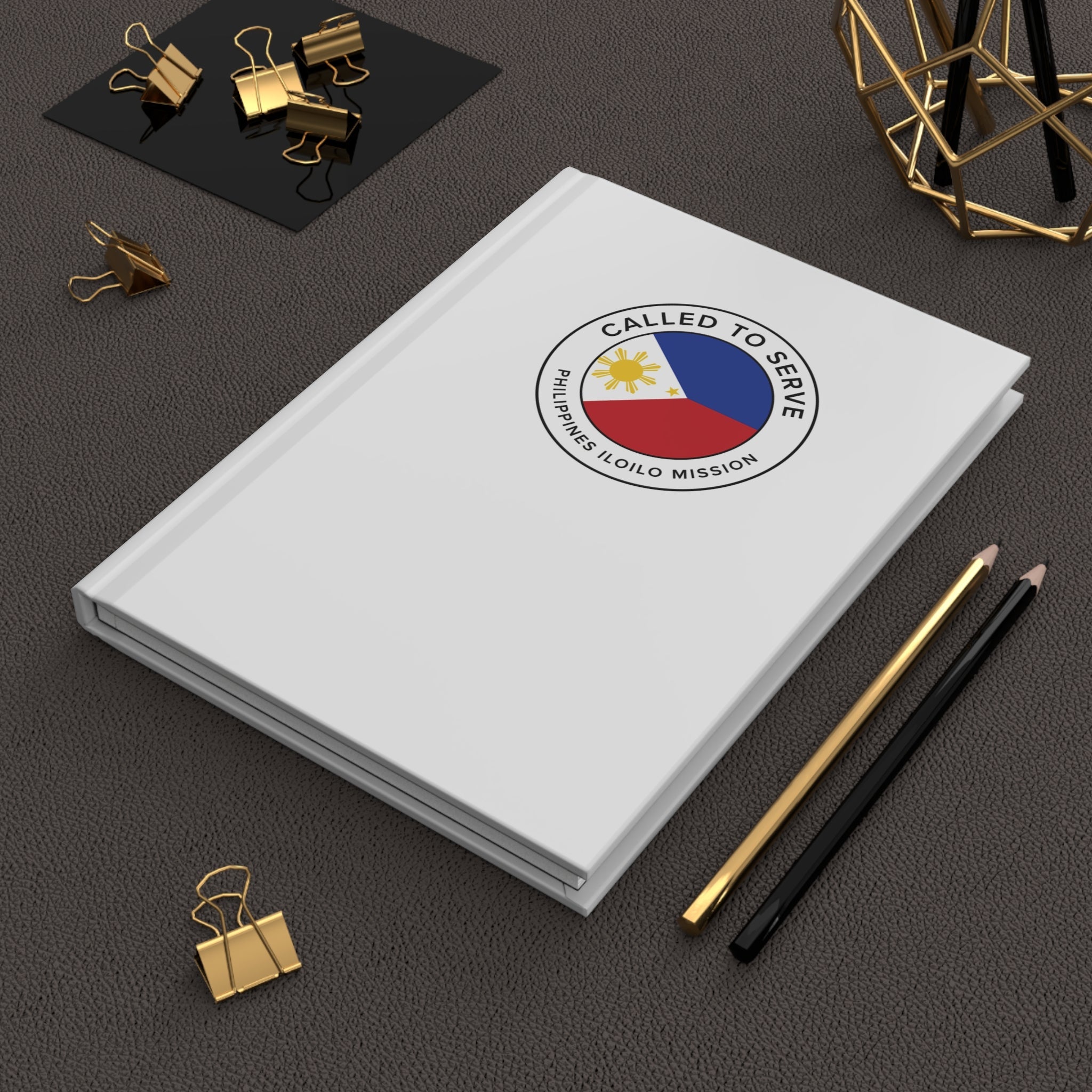 Philippines Iloilo Mission Circle Flag Called to Serve White Hardcover Journal Matte - Latter-Day Saint LDS Missionary Gift - Book of Mormon