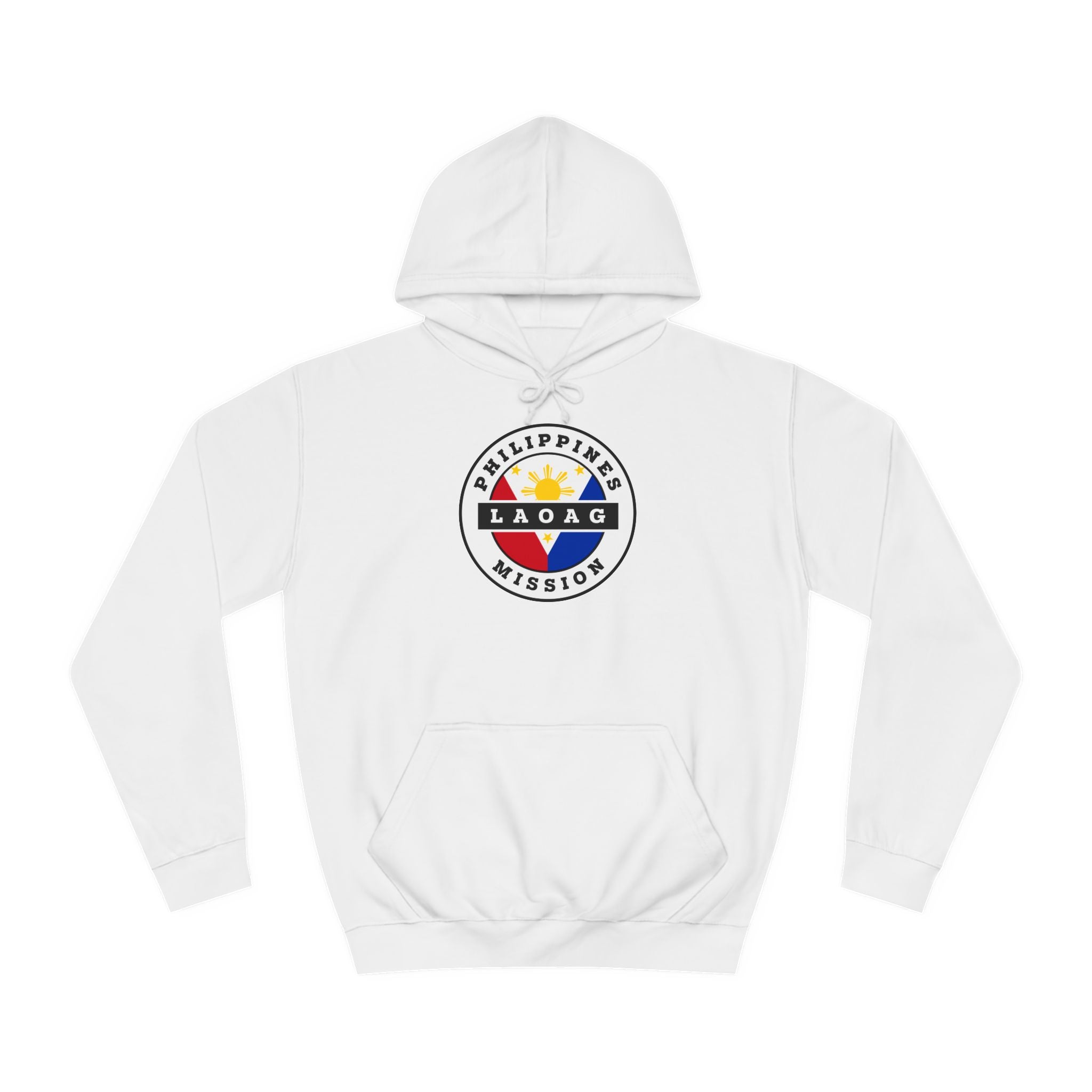Philippines Laoag Mission Flag Logo (White Border) College Hoodie - Mission Wishlist - LDS Missionary Gift Store