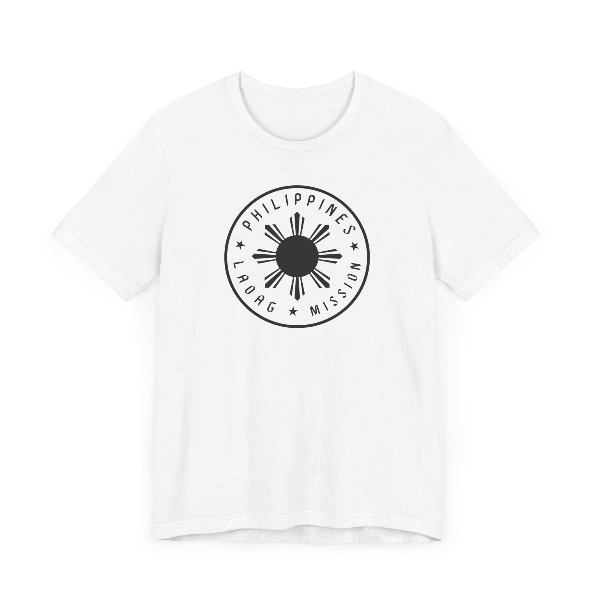 Philippines Laoag Mission Monochrome Circle Logo T-Shirt - Mission Wishlist - LDS Missionary Gift Store