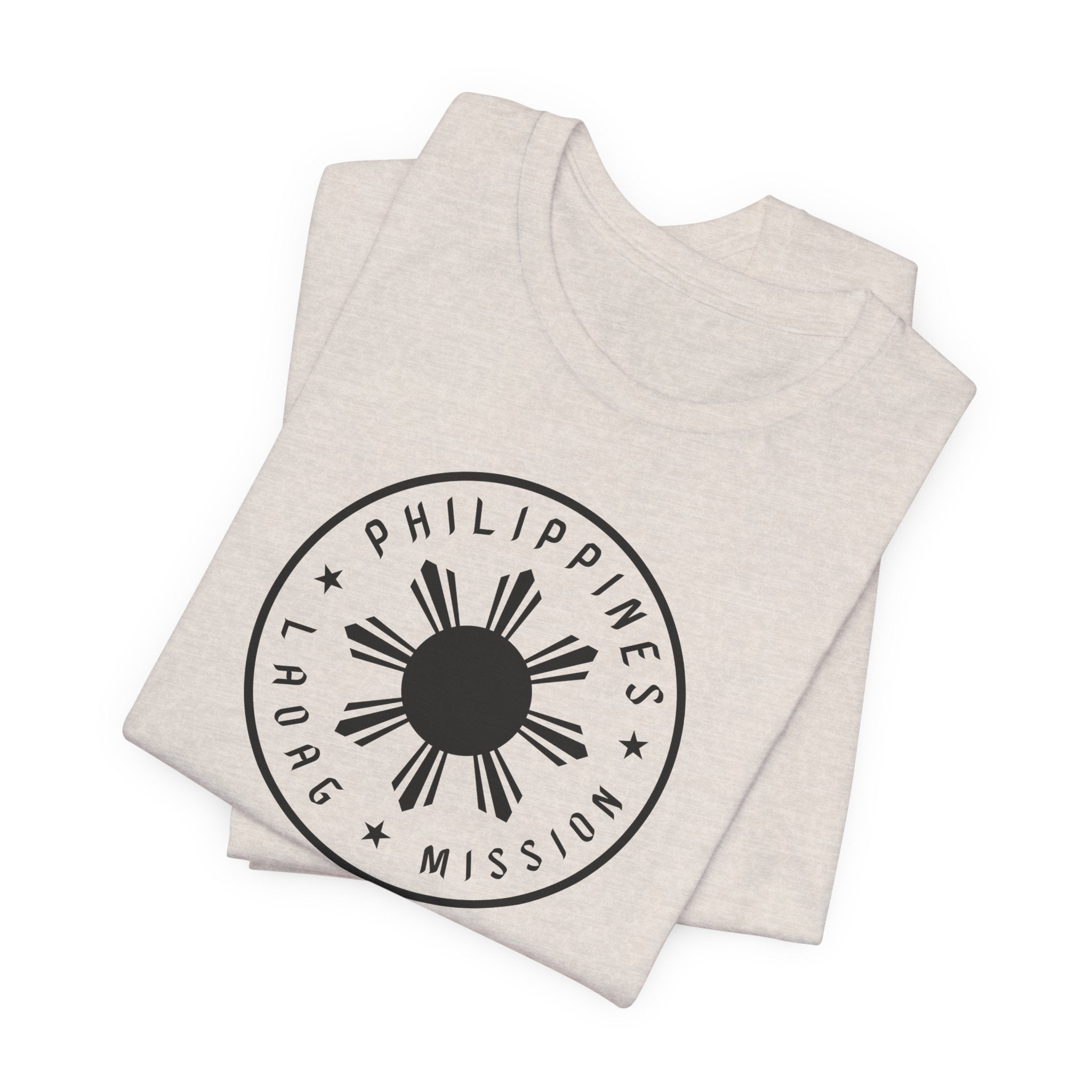 Philippines Laoag Mission Monochrome Circle Logo T-Shirt - Mission Wishlist - LDS Missionary Gift Store