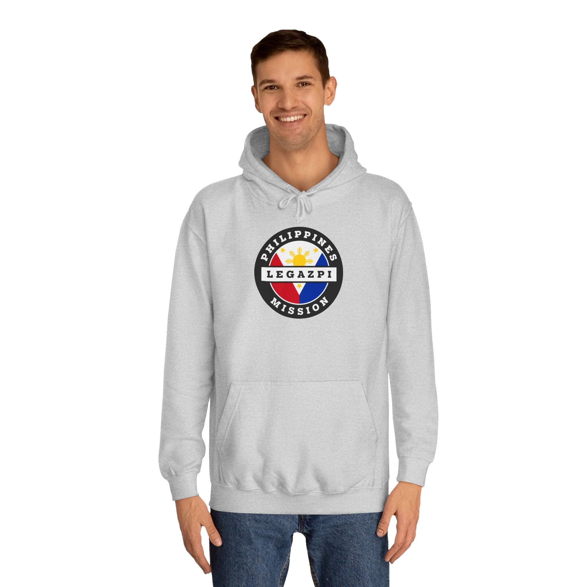 Philippines Legazpi Mission Flag Logo (Black Border) College Hoodie - Mission Wishlist - LDS Missionary Gift Store