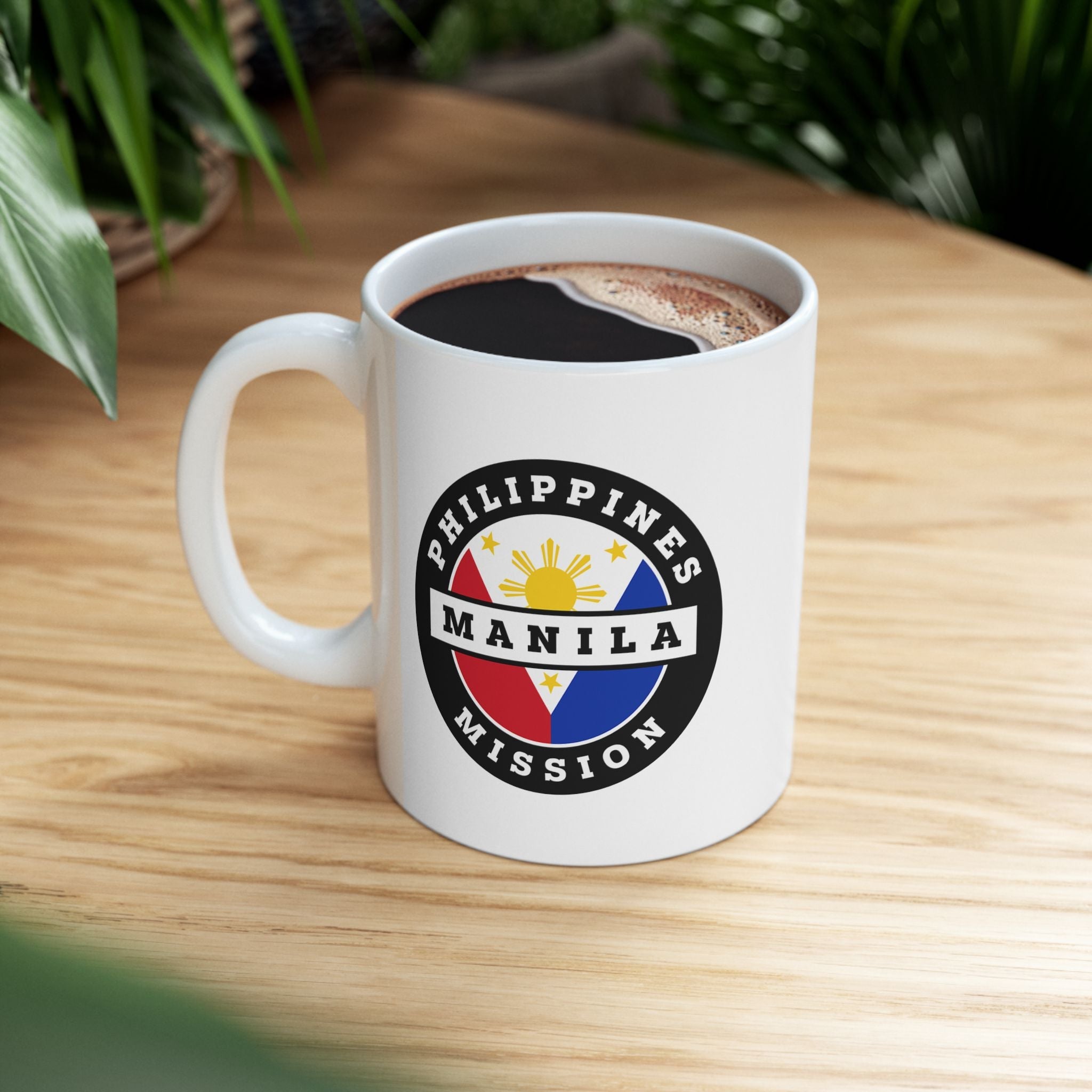 Philippines Manila Mission Circular Flag White Ceramic Mug - Mission Wishlist - LDS Missionary Gift Store
