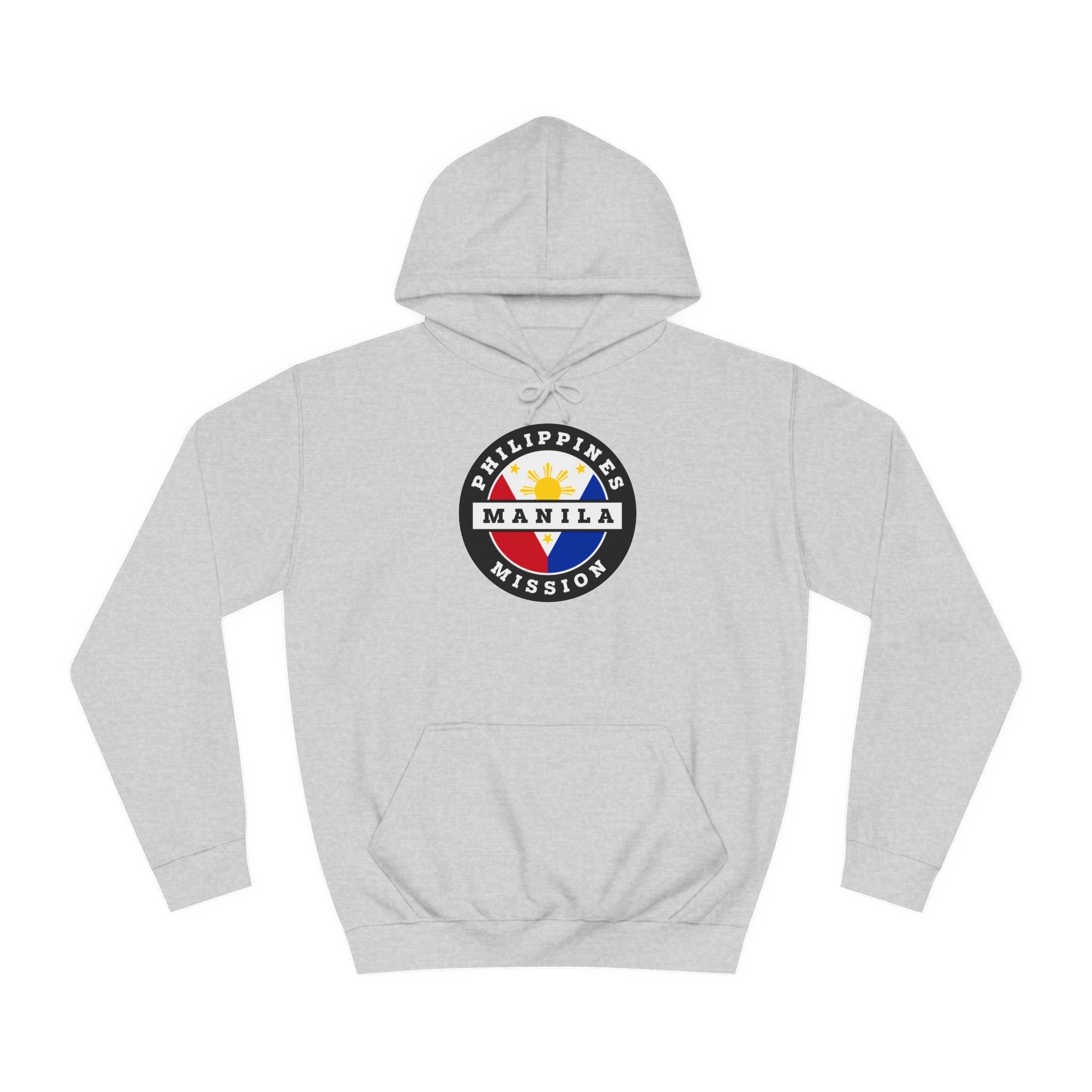 Philippines Manila Mission Flag Logo (Black Border) College Hoodie - Mission Wishlist - LDS Missionary Gift Store