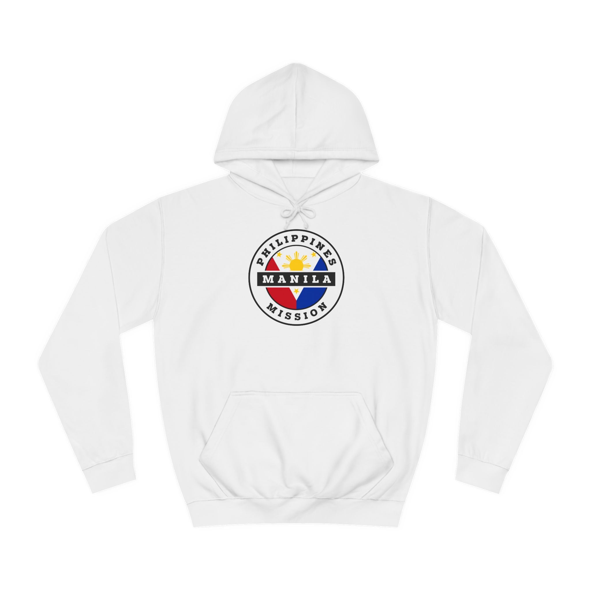 Philippines Manila Mission Flag Logo (White Border) College Hoodie - Mission Wishlist - LDS Missionary Gift Store