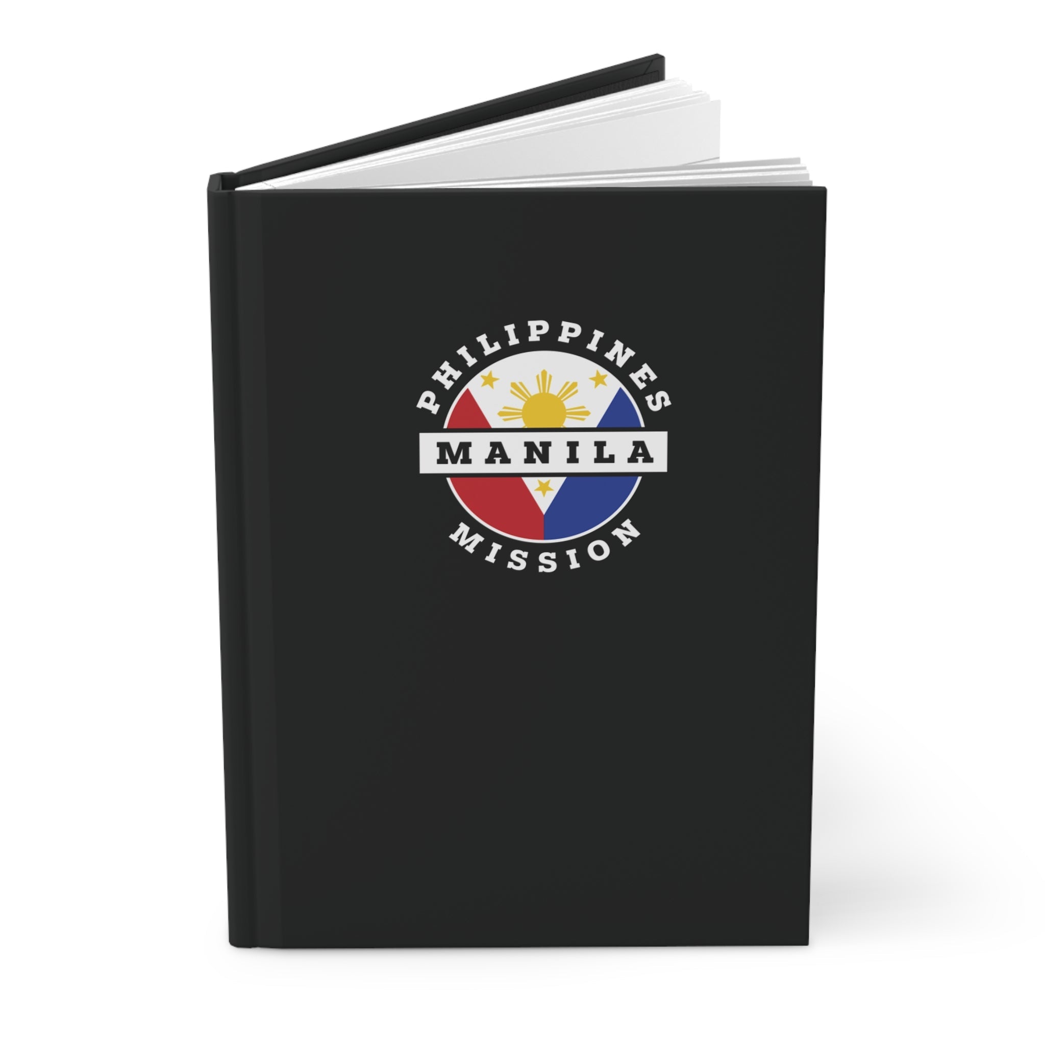 Philippines Manila Mission Logo Design Black Hardcover Journal Matte - Mission Wishlist - LDS Missionary Gift Store
