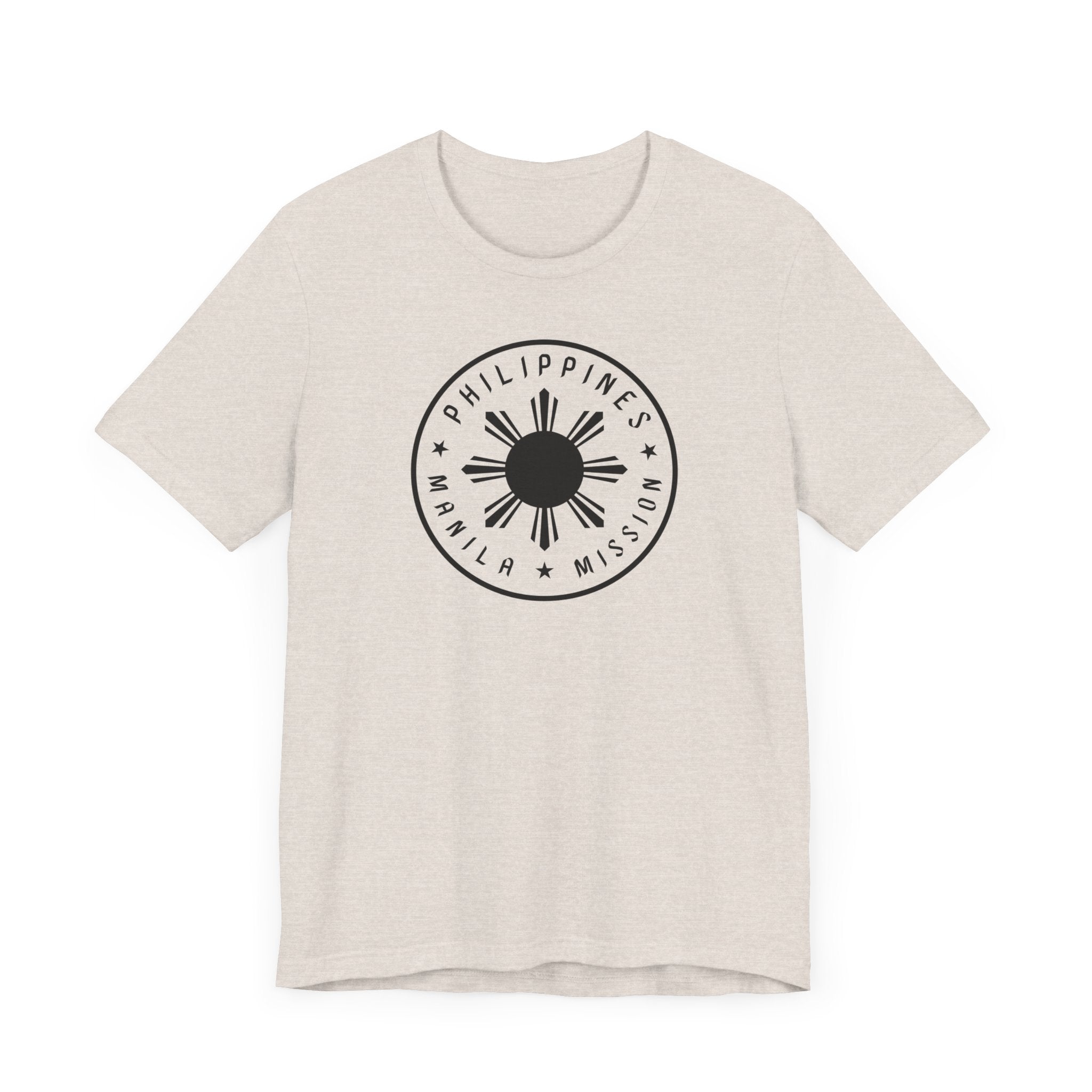 Philippines Manila Mission Monochrome Circle Logo T-Shirt - Mission Wishlist - LDS Missionary Gift Store