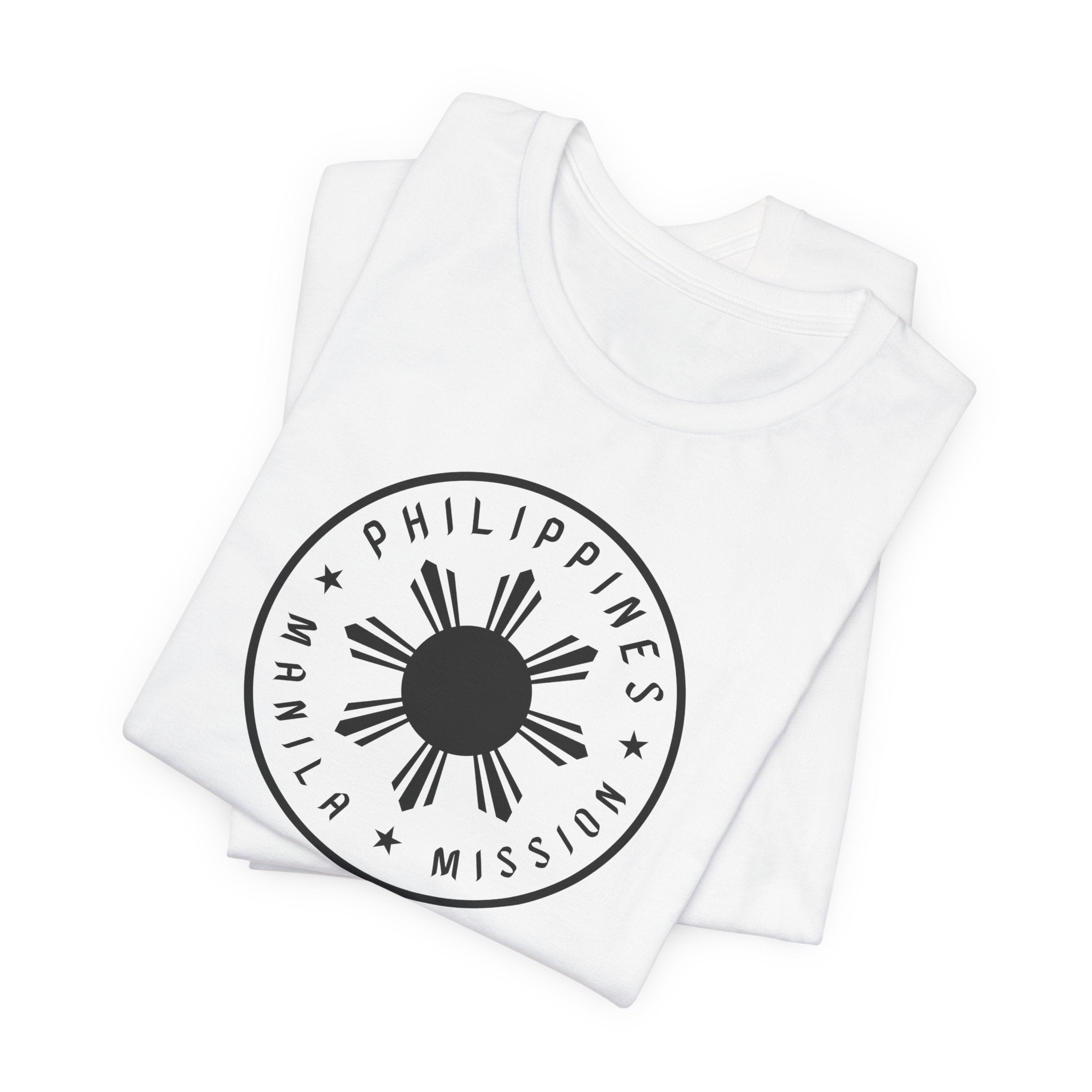 Philippines Manila Mission Monochrome Circle Logo T-Shirt - Mission Wishlist - LDS Missionary Gift Store