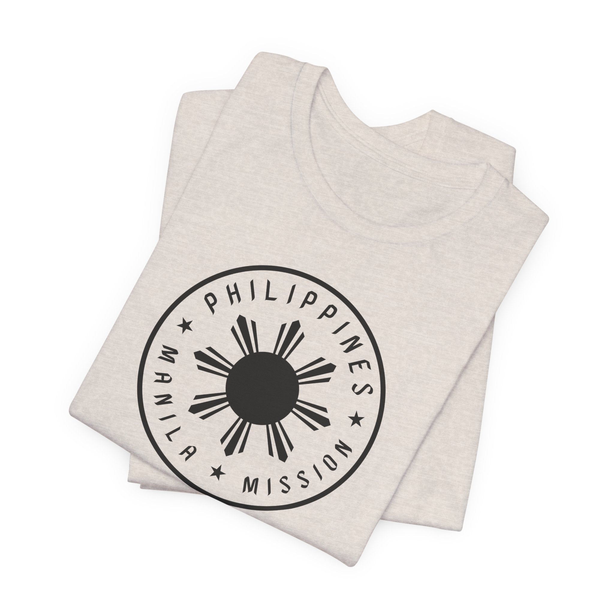 Philippines Manila Mission Monochrome Circle Logo T-Shirt - Mission Wishlist - LDS Missionary Gift Store