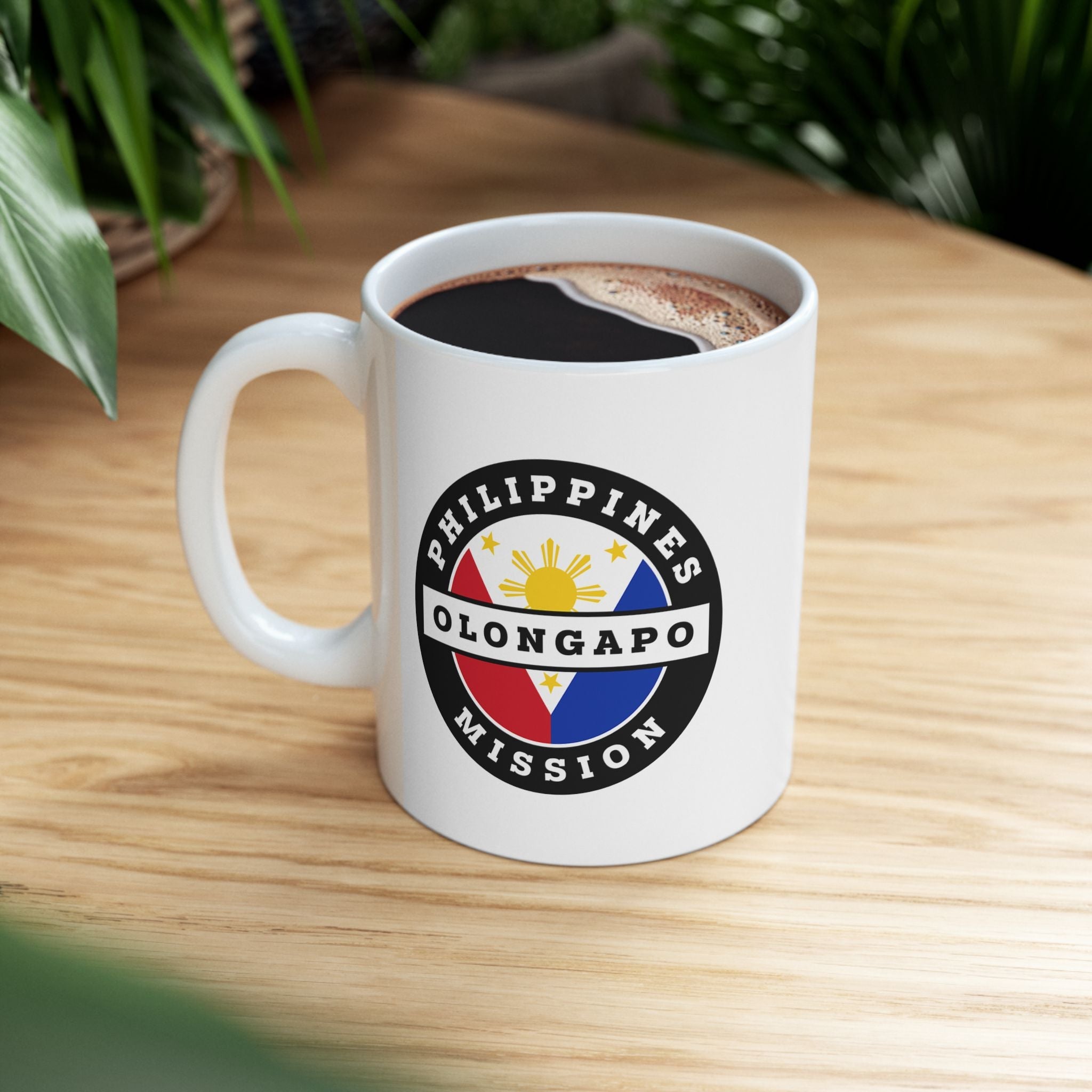 Philippines Olongapo Mission Circular Flag White Ceramic Mug - Mission Wishlist - LDS Missionary Gift Store