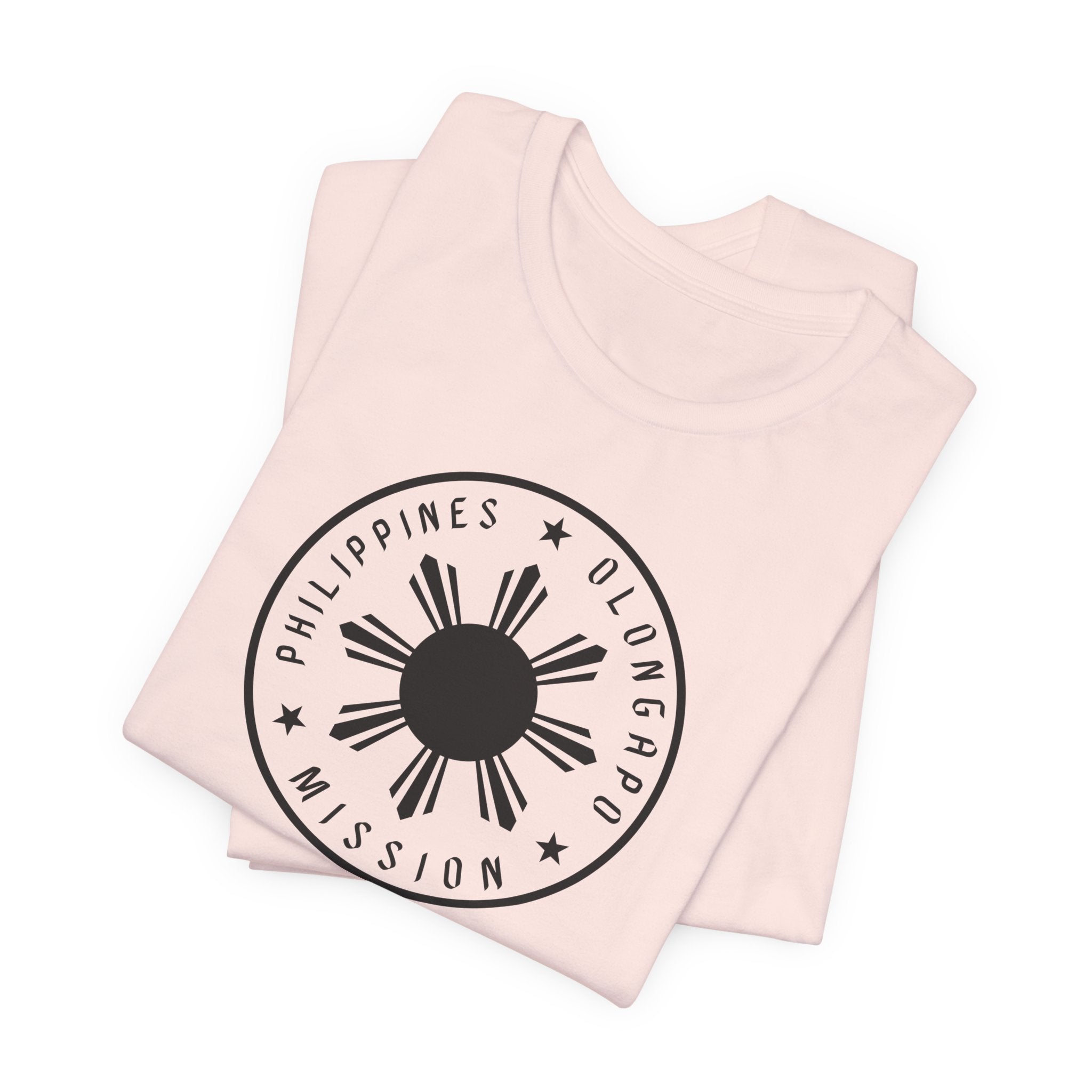 Philippines Olongapo Mission Monochrome Circle Logo T-Shirt - Mission Wishlist - LDS Missionary Gift Store