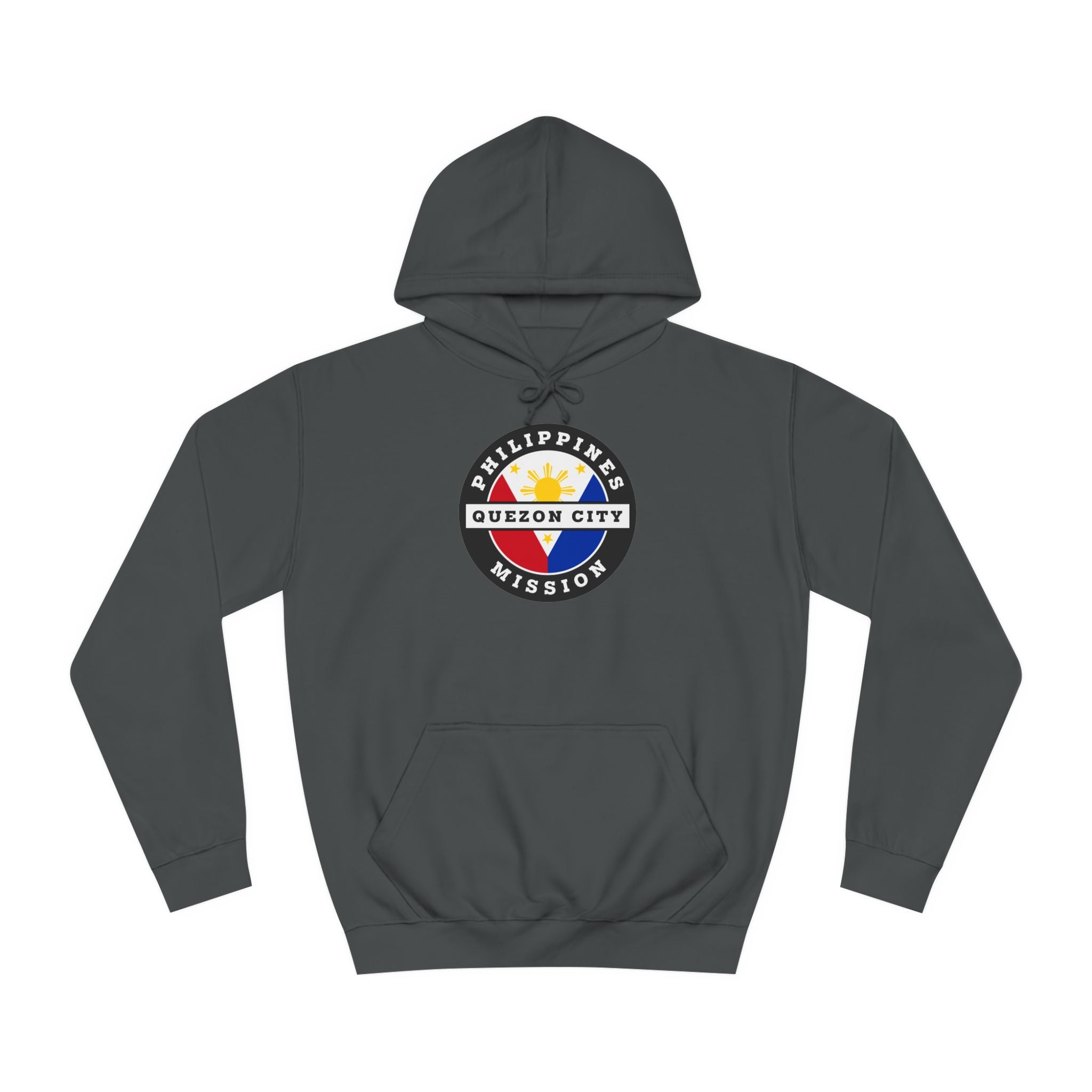 Philippines Quezon City Mission Flag Logo (Black Border) College Hoodie - Mission Wishlist - LDS Missionary Gift Store