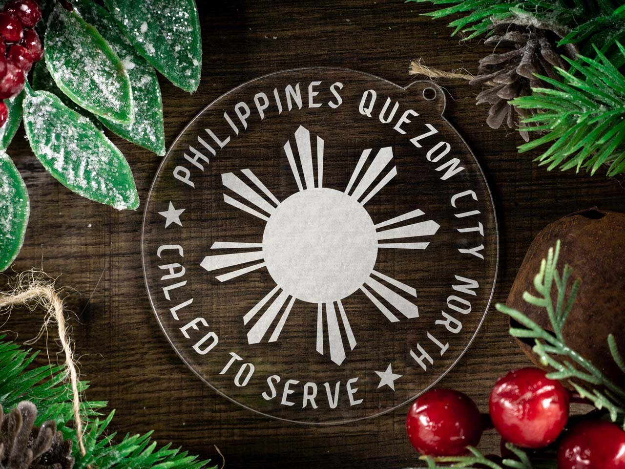 Philippines Quezon City North Mission Christmas Ornament - Latter-Day Saint LDS Missionary Gift - Book of Mormon