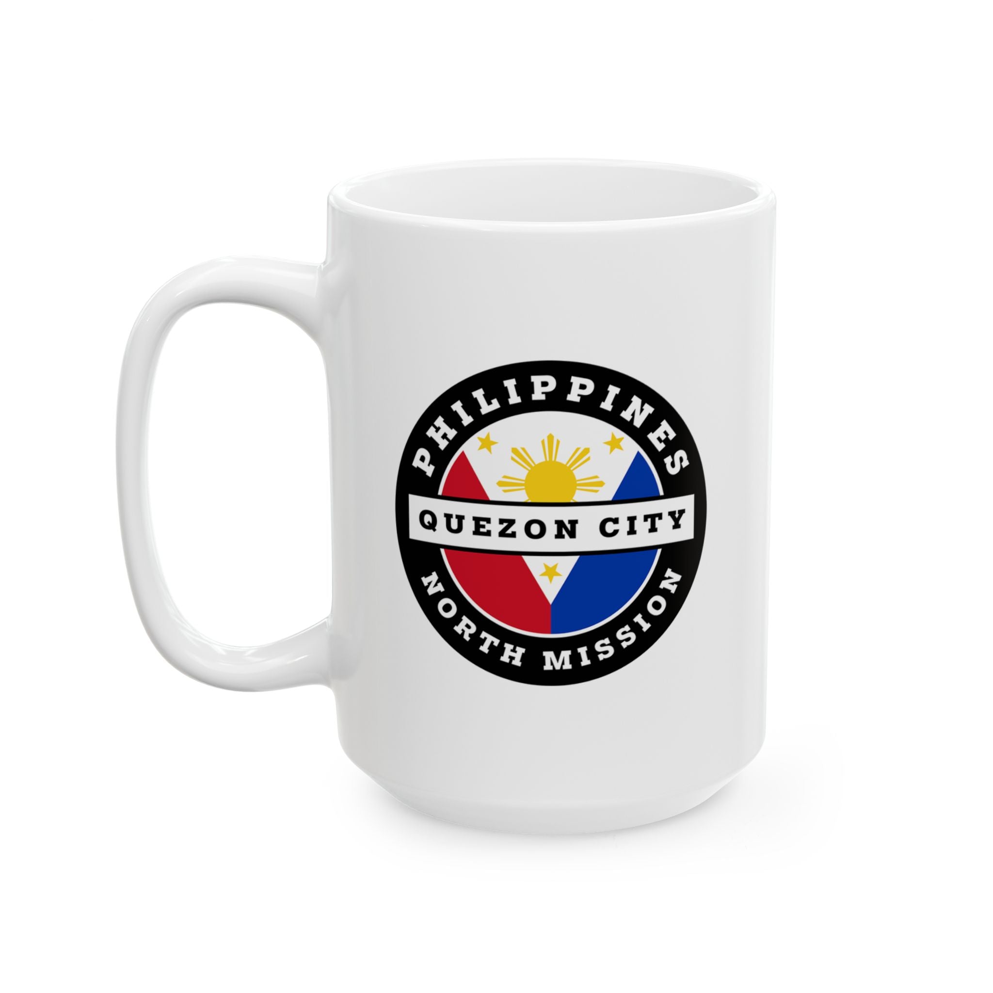 Philippines Quezon City North Mission Circular Flag White Ceramic Mug - Latter-Day Saint LDS Missionary Gift - Book of Mormon
