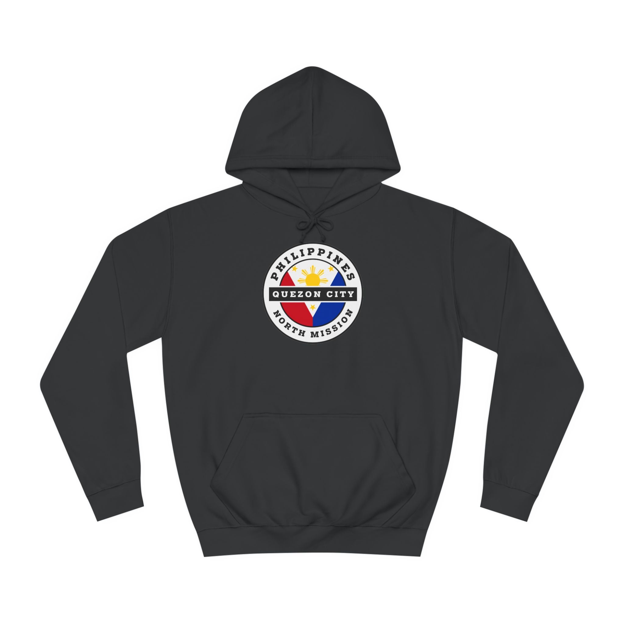 Philippines Quezon City North Mission Flag Logo (White Border) College Hoodie - Latter-Day Saint LDS Missionary Gift - Book of Mormon