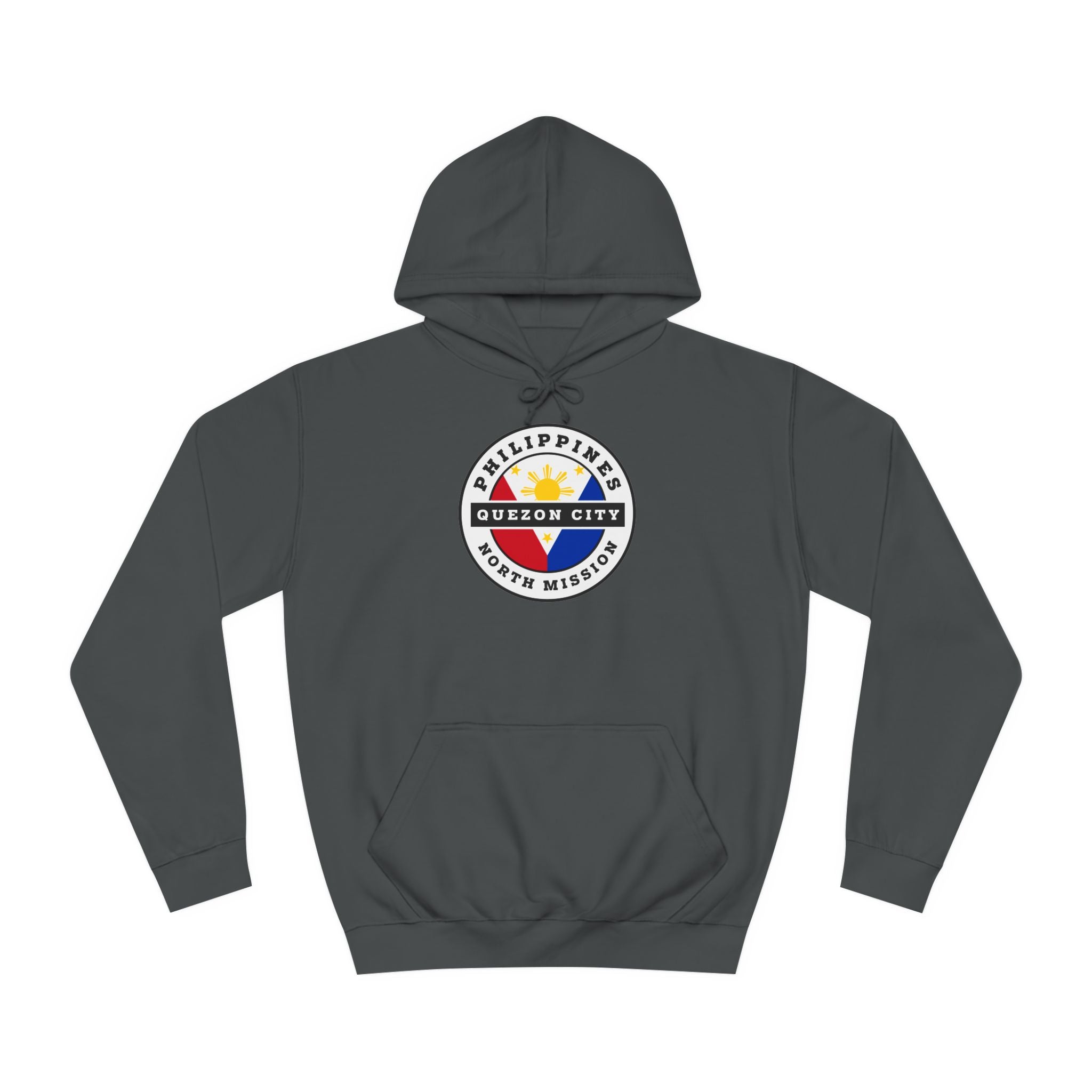 Philippines Quezon City North Mission Flag Logo (White Border) College Hoodie - Latter-Day Saint LDS Missionary Gift - Book of Mormon
