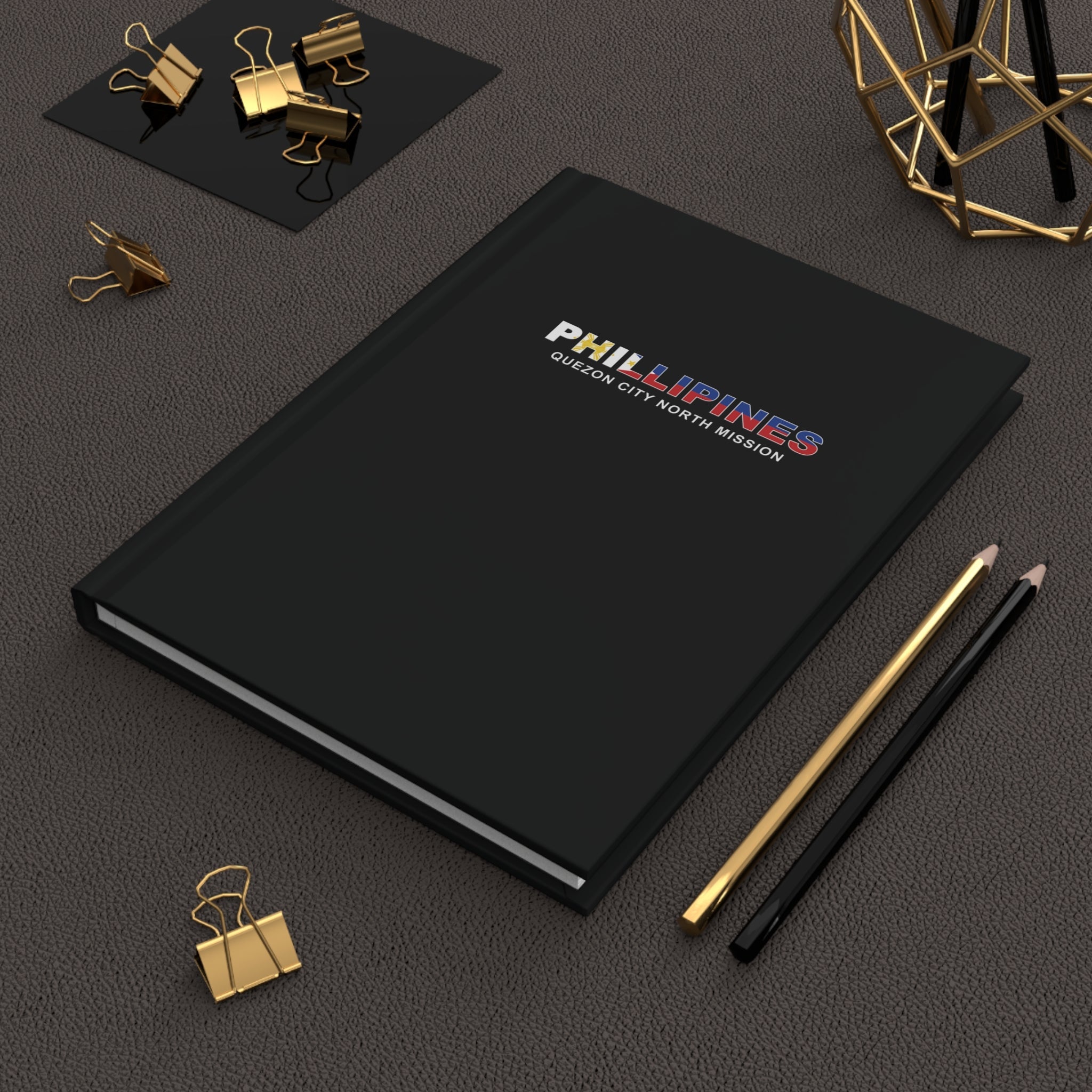 Philippines Quezon City North Mission Flag Title Hardcover Journal Matte - Latter-Day Saint LDS Missionary Gift - Book of Mormon
