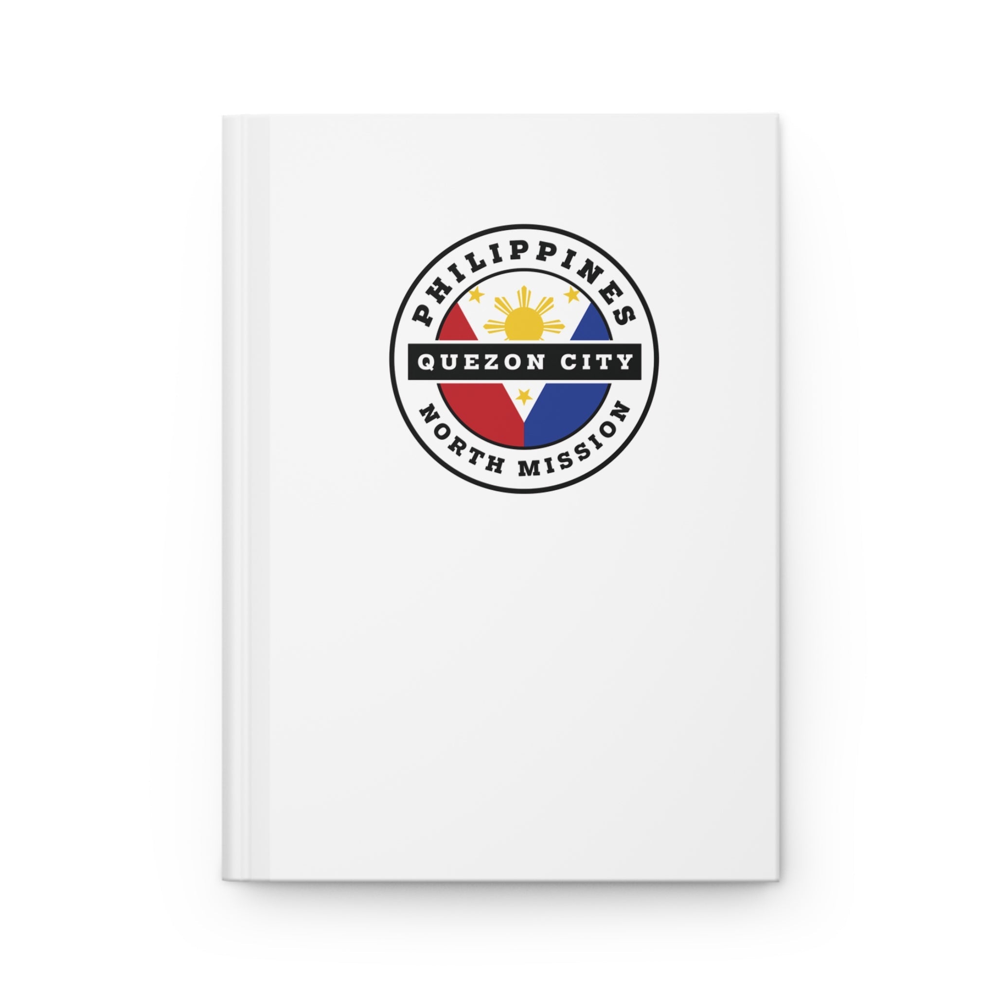 Philippines Quezon City North Mission Logo Design White Hardcover Journal Matte - Latter-Day Saint LDS Missionary Gift - Book of Mormon