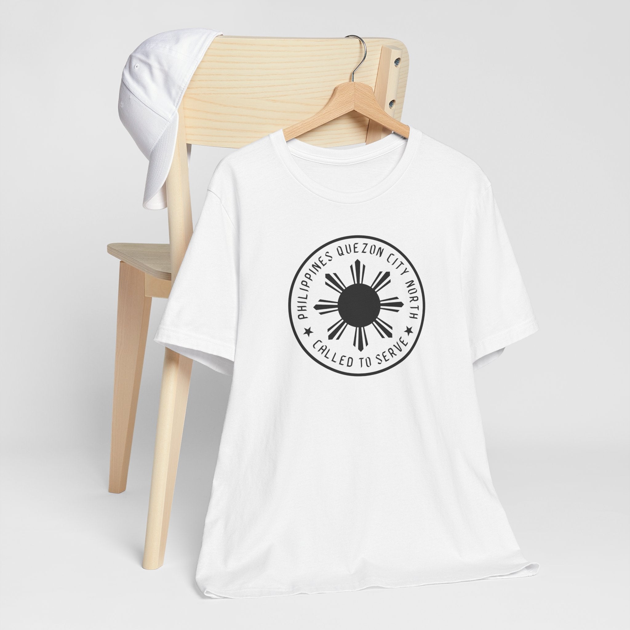 Philippines Quezon City North Mission Monochrome Circle Logo T-Shirt - Mission Wishlist - LDS Missionary Gift Store