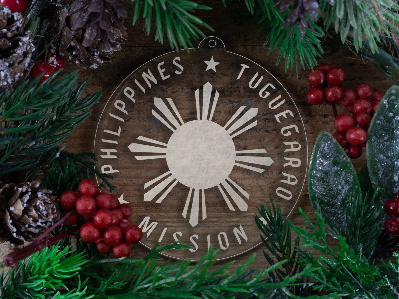 LDS Philippines Tuguegarao Mission Christmas Ornament with Christmas Decorations