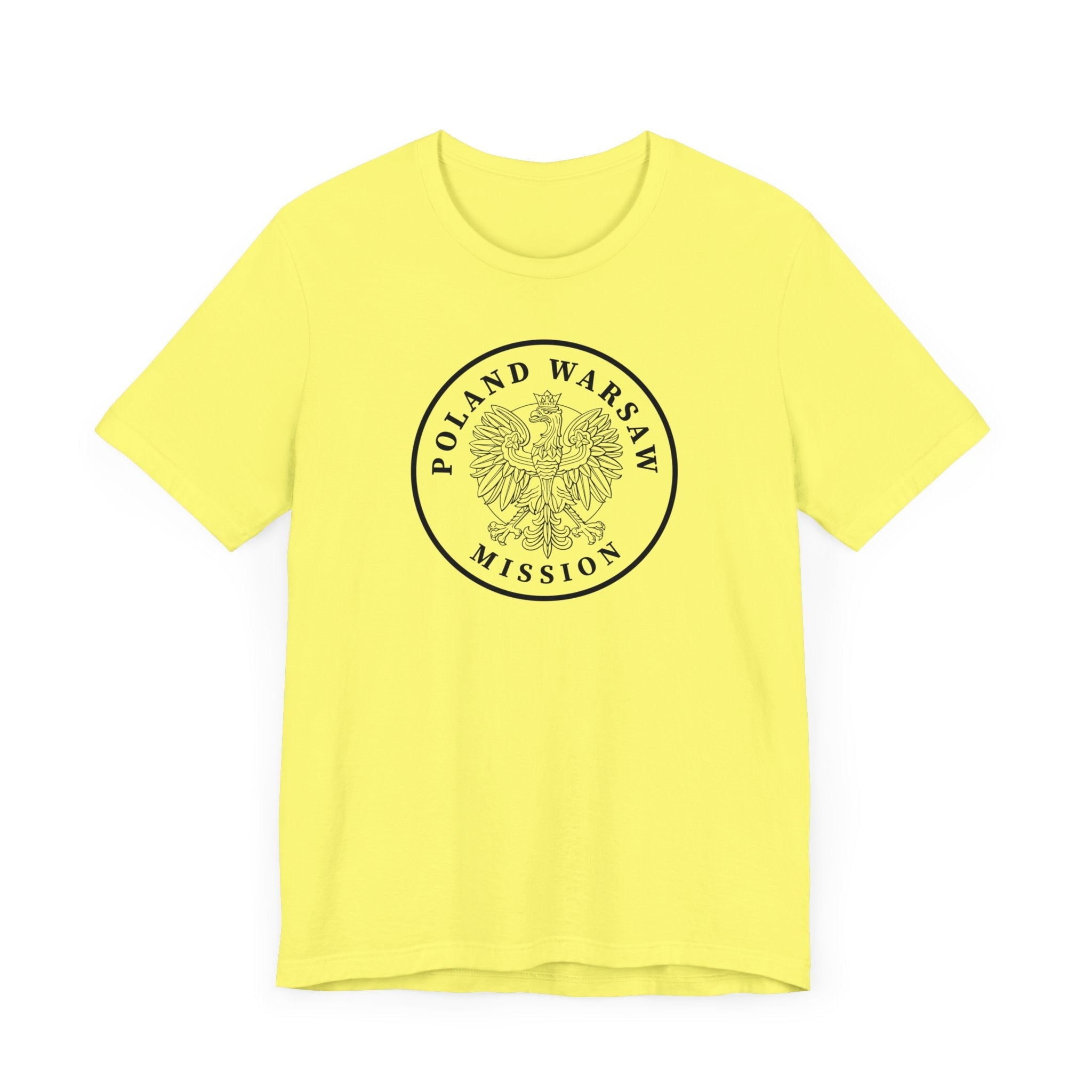 Poland Warsaw Mission Circular Monochrome Logo T-Shirt - Mission Wishlist - LDS Missionary Gift Store