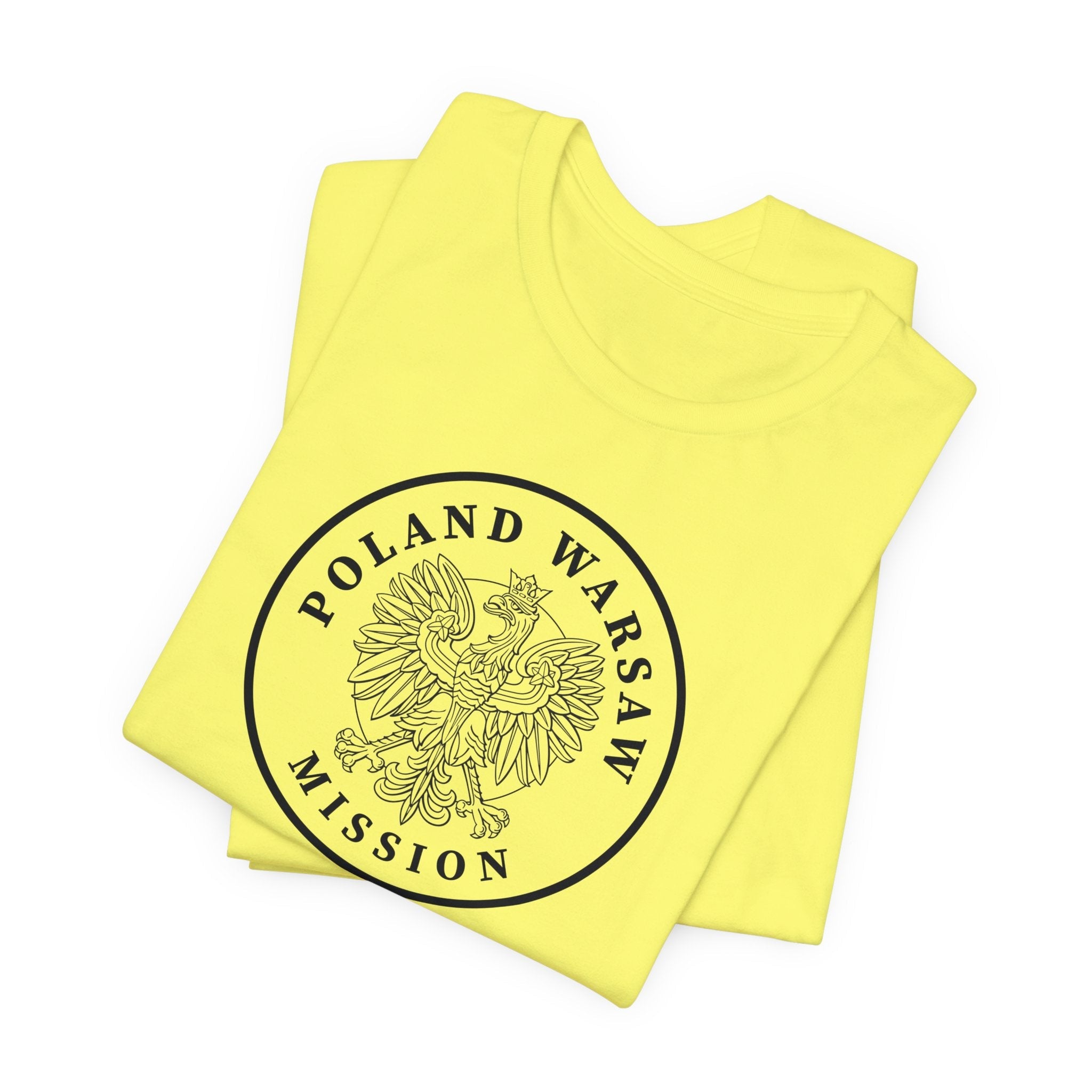 Poland Warsaw Mission Circular Monochrome Logo T-Shirt - Mission Wishlist - LDS Missionary Gift Store