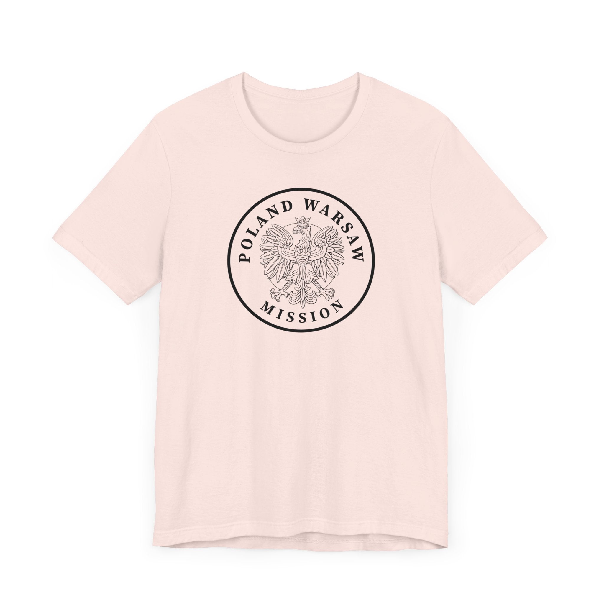 Poland Warsaw Mission Circular Monochrome Logo T-Shirt - Mission Wishlist - LDS Missionary Gift Store