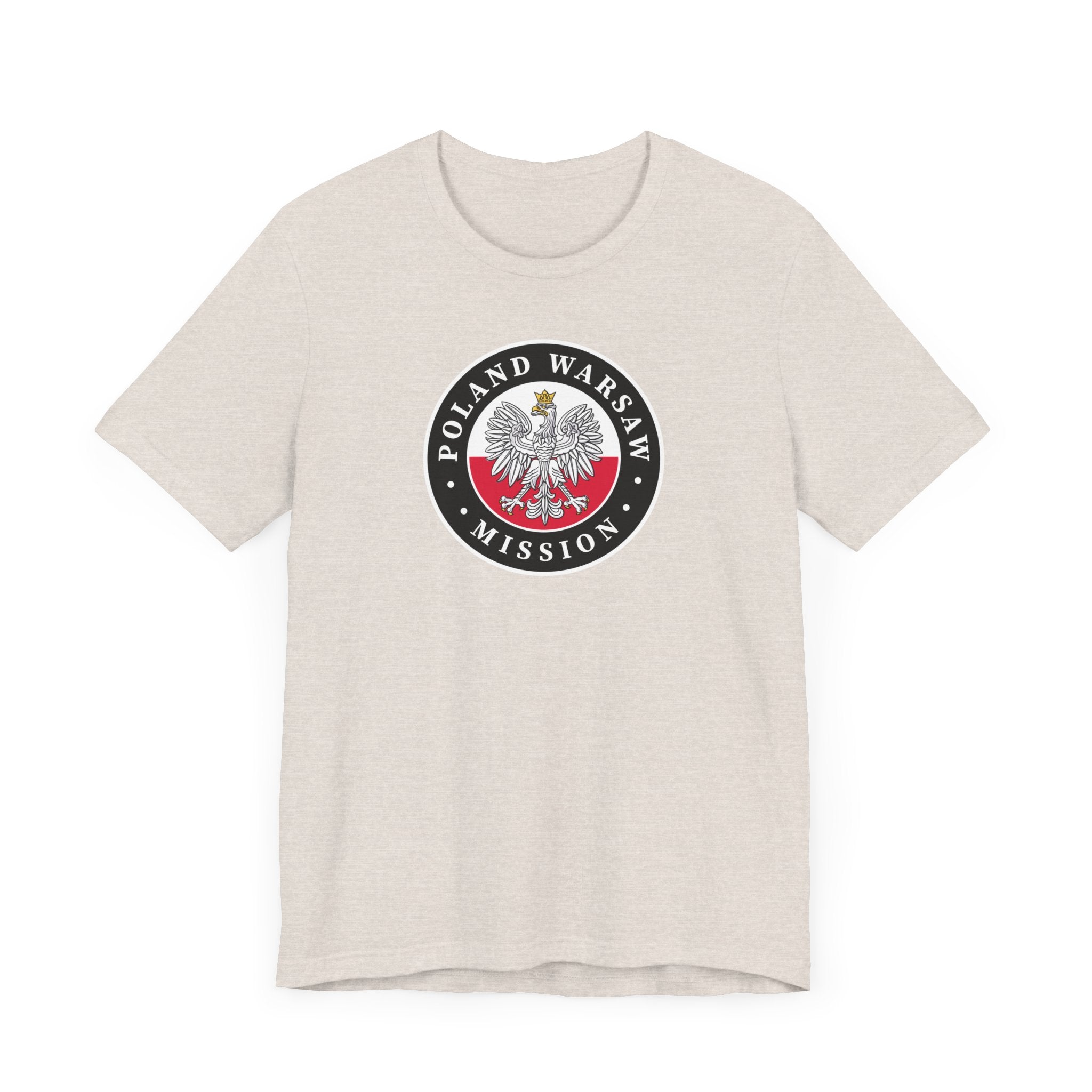 Poland Warsaw Mission Flag Logo (Black Border) T-shirt - Mission Wishlist - LDS Missionary Gift Store