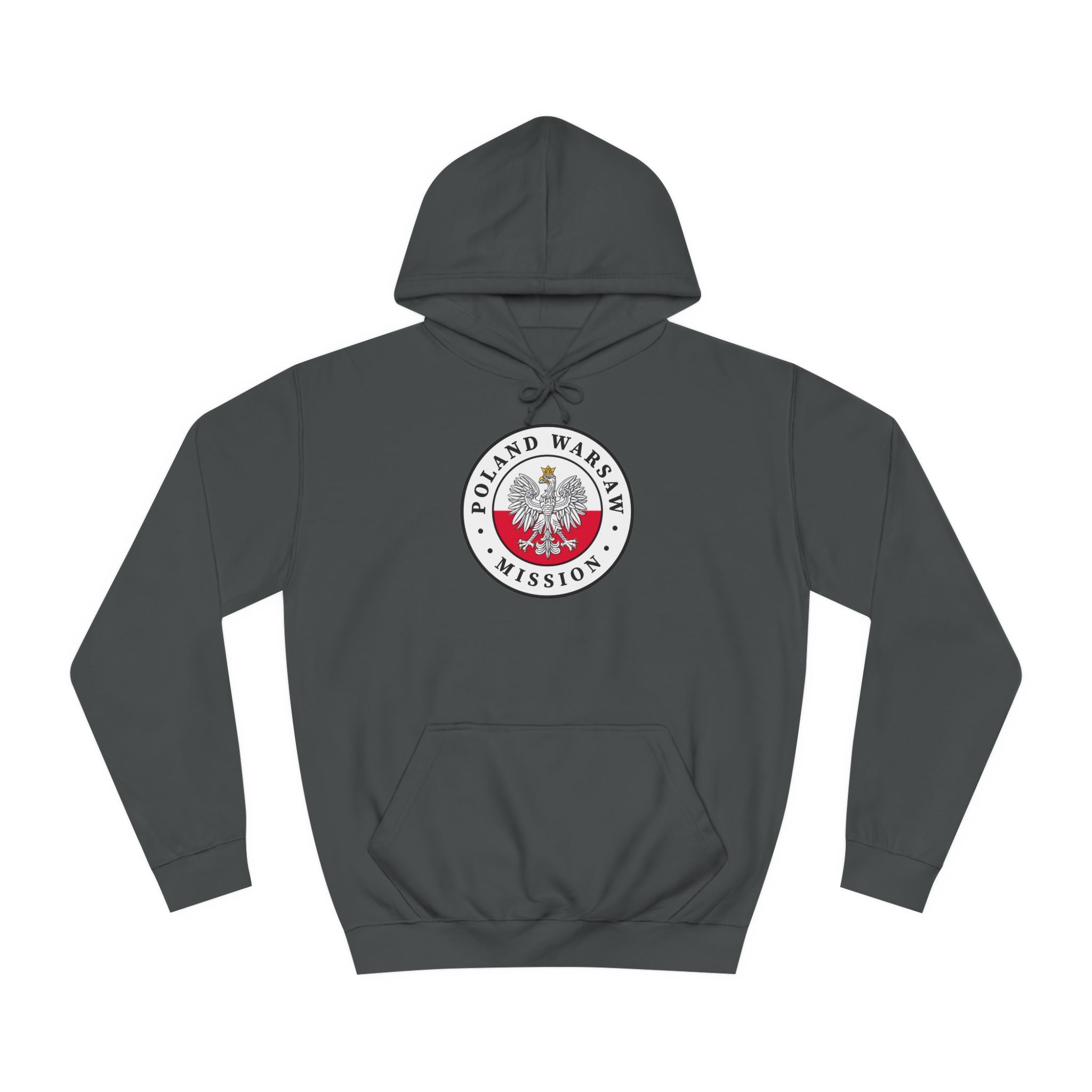 Poland Warsaw Mission Flag Logo (White Border) College Hoodie - Latter-Day Saint LDS Missionary Gift - Book of Mormon