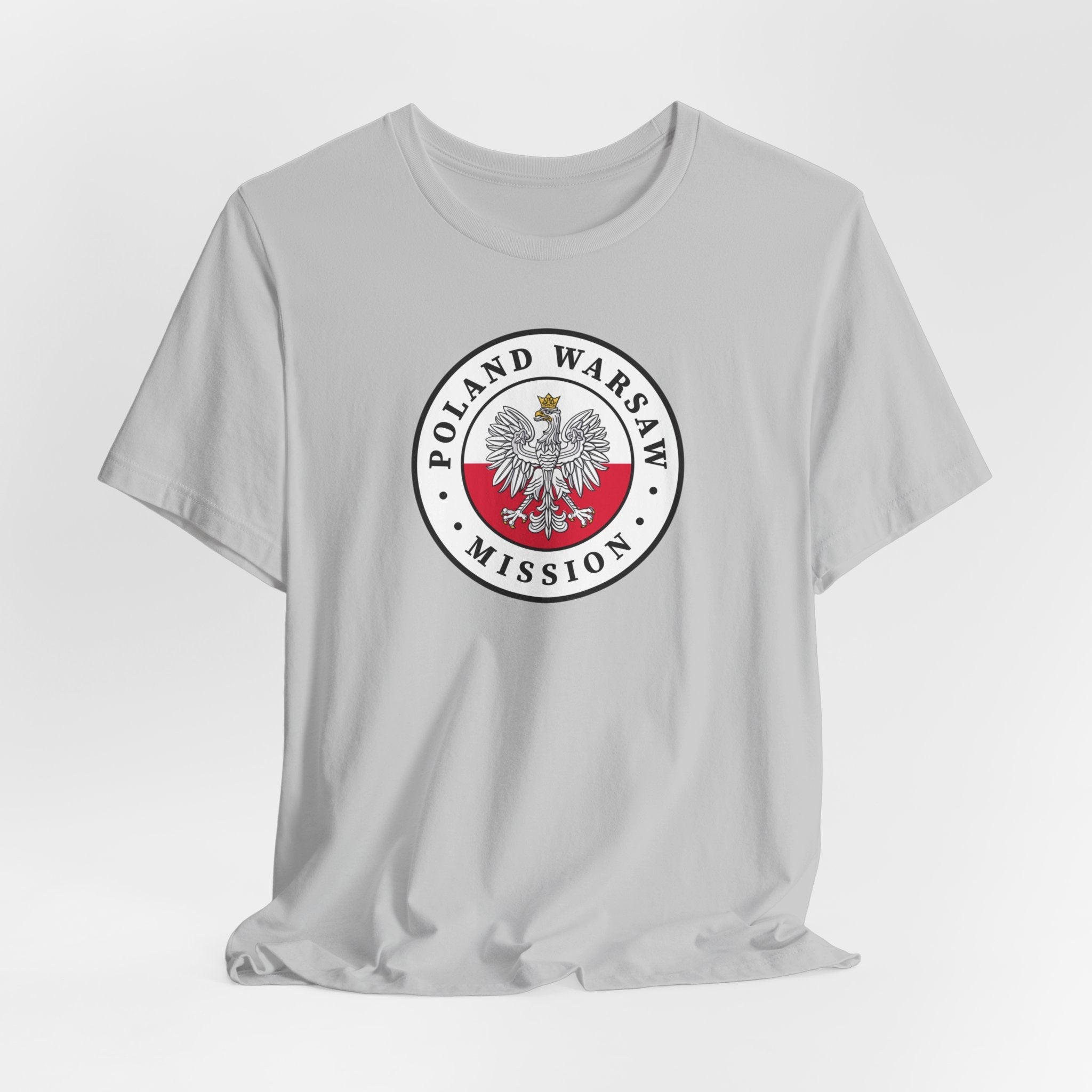Poland Warsaw Mission Flag Logo (White Border) T-shirt - Mission Wishlist - LDS Missionary Gift Store