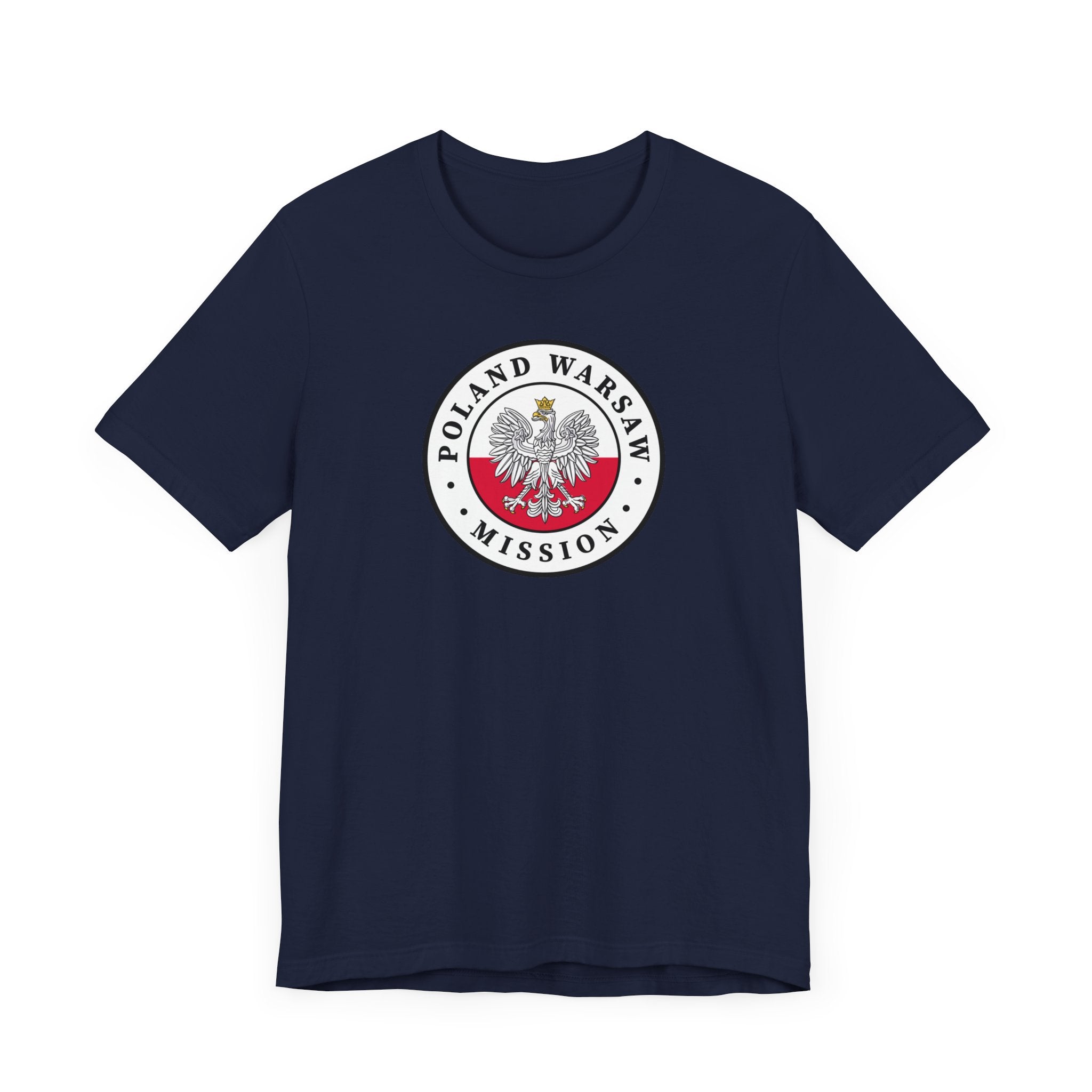 Poland Warsaw Mission Flag Logo (White Border) T-shirt - Mission Wishlist - LDS Missionary Gift Store