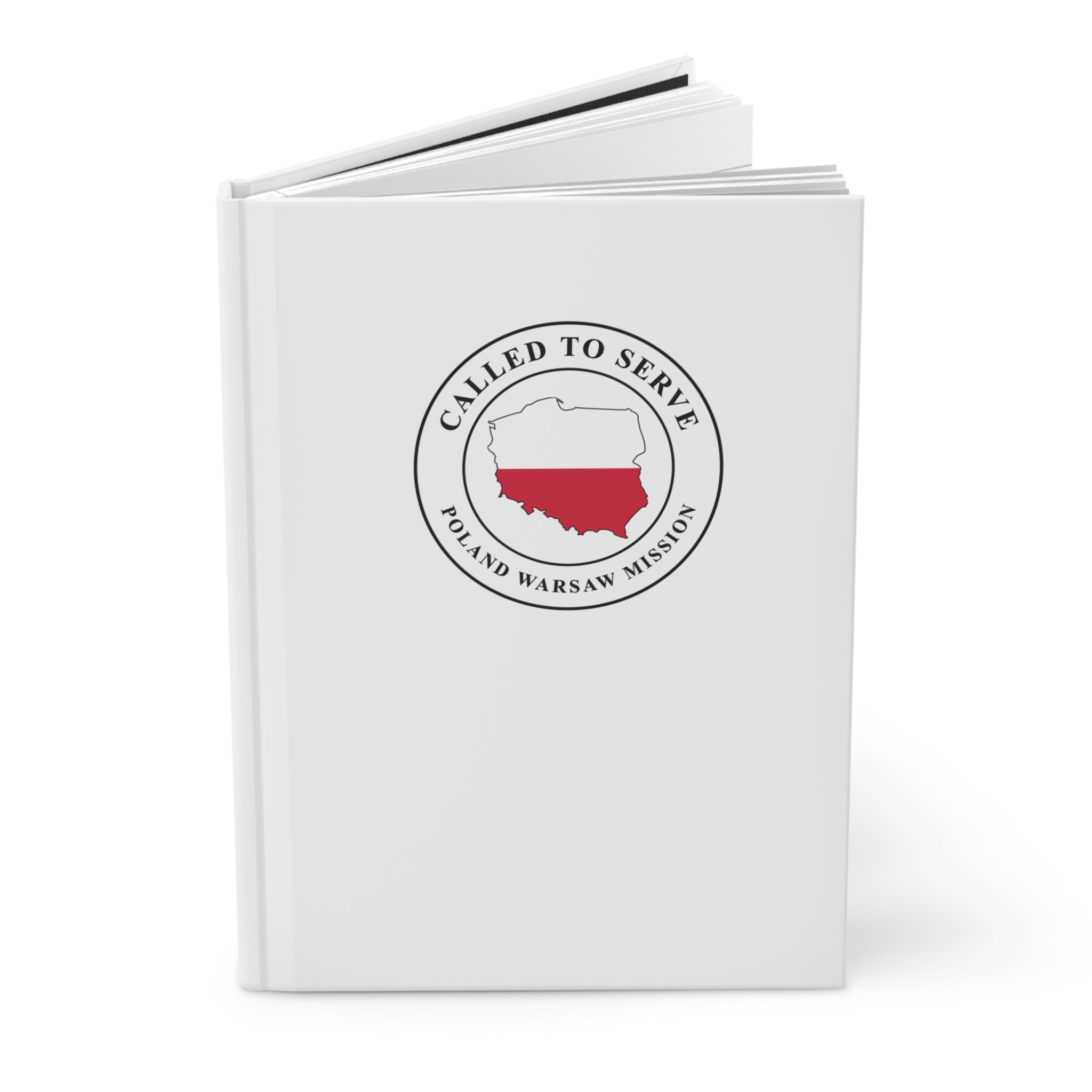 Poland Warsaw Mission Flag Map Called to Serve White Hardcover Journal Matte - Latter-Day Saint LDS Missionary Gift - Book of Mormon