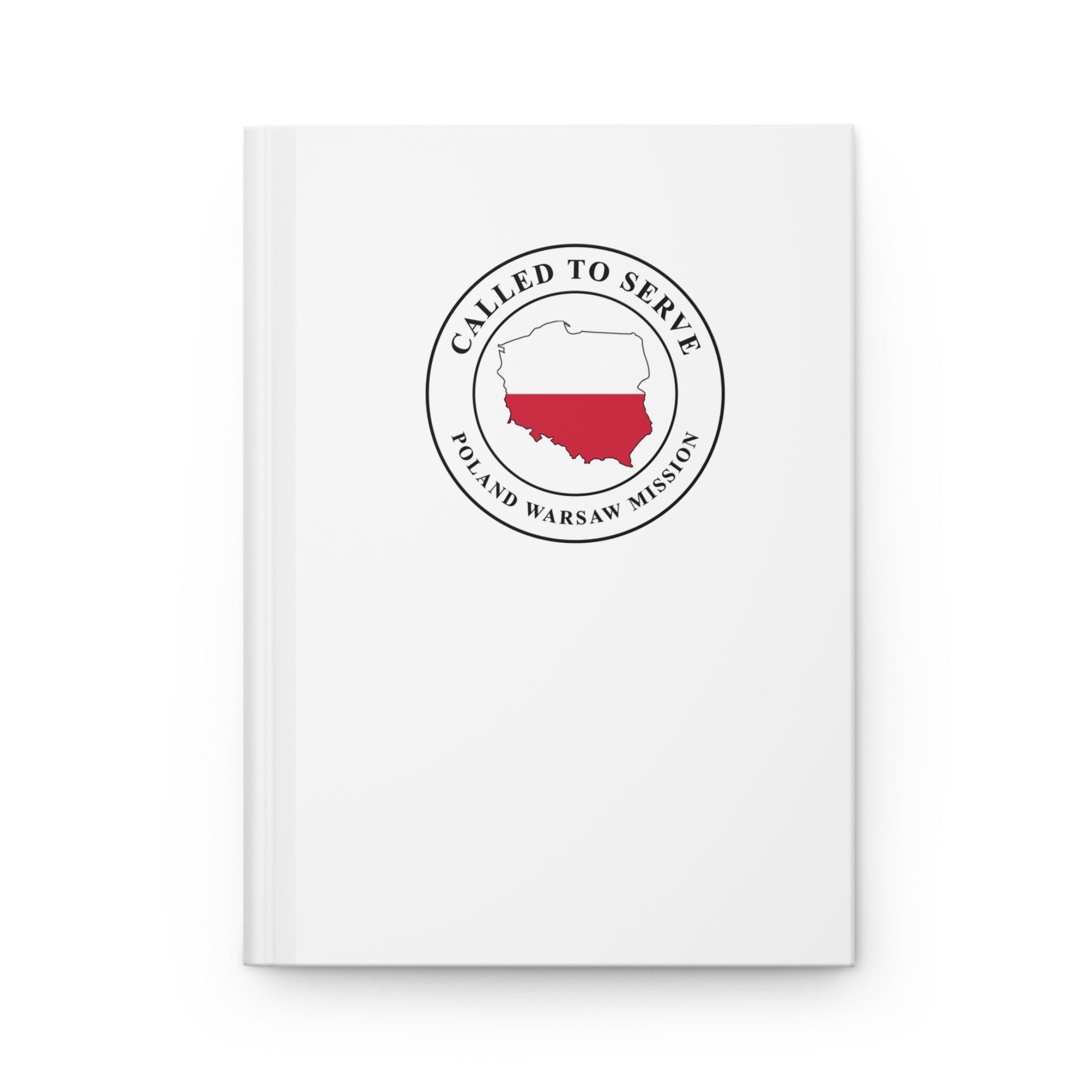 Poland Warsaw Mission Flag Map Called to Serve White Hardcover Journal Matte - Latter-Day Saint LDS Missionary Gift - Book of Mormon