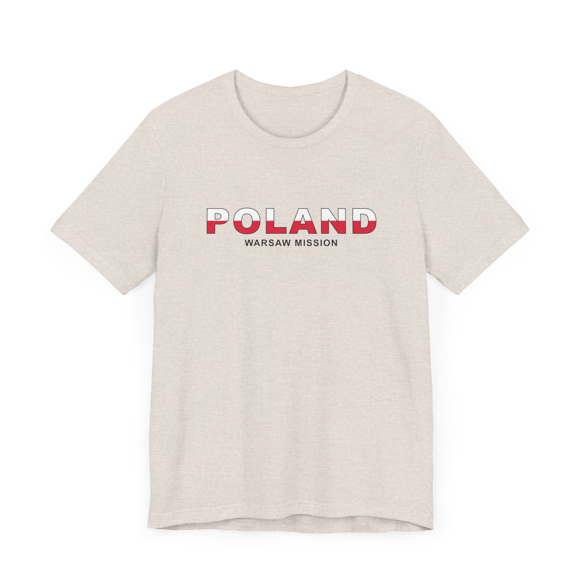 Poland Warsaw Mission Flag Title T-shirt - Mission Wishlist - LDS Missionary Gift Store