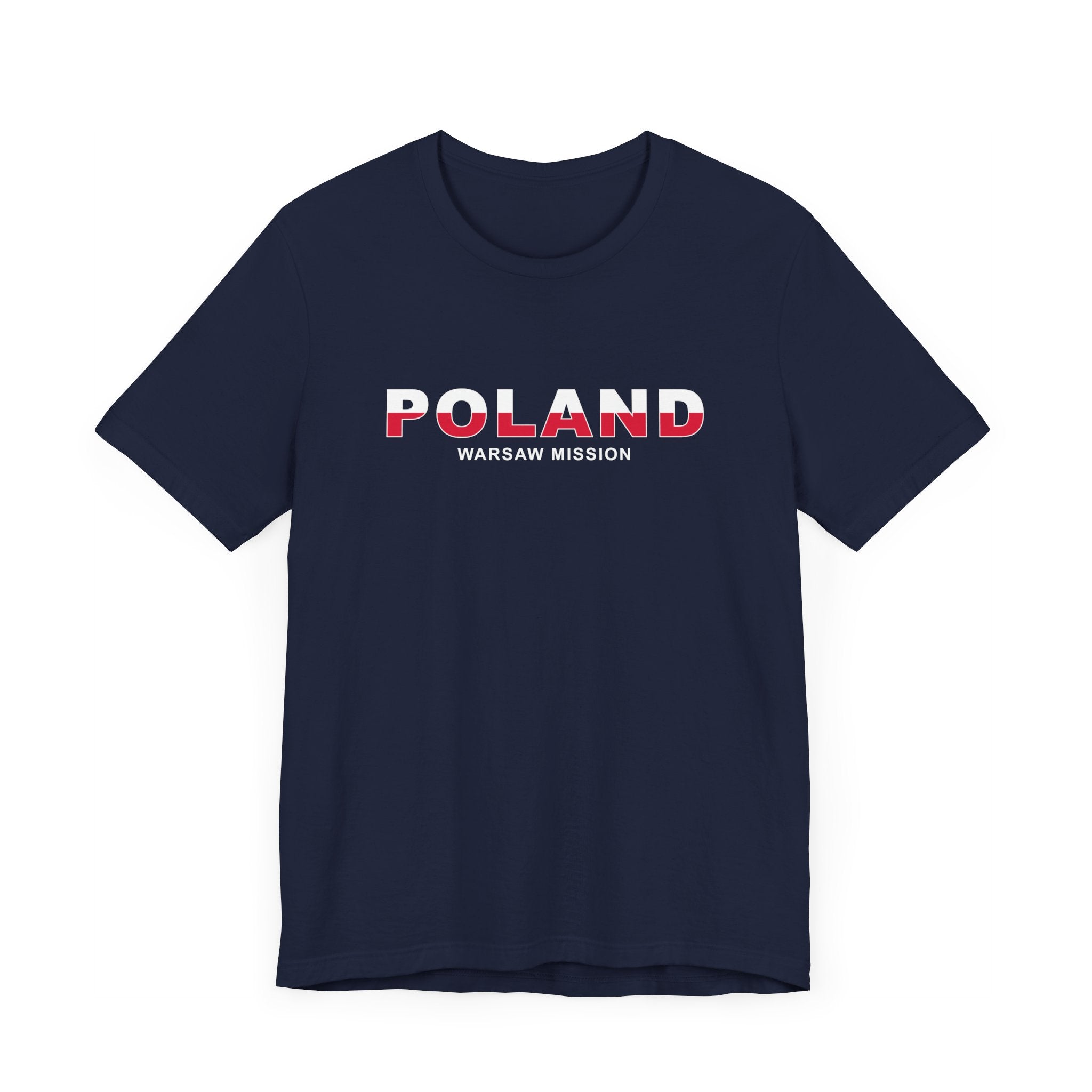 Poland Warsaw Mission Flag Title T-shirt - Mission Wishlist - LDS Missionary Gift Store