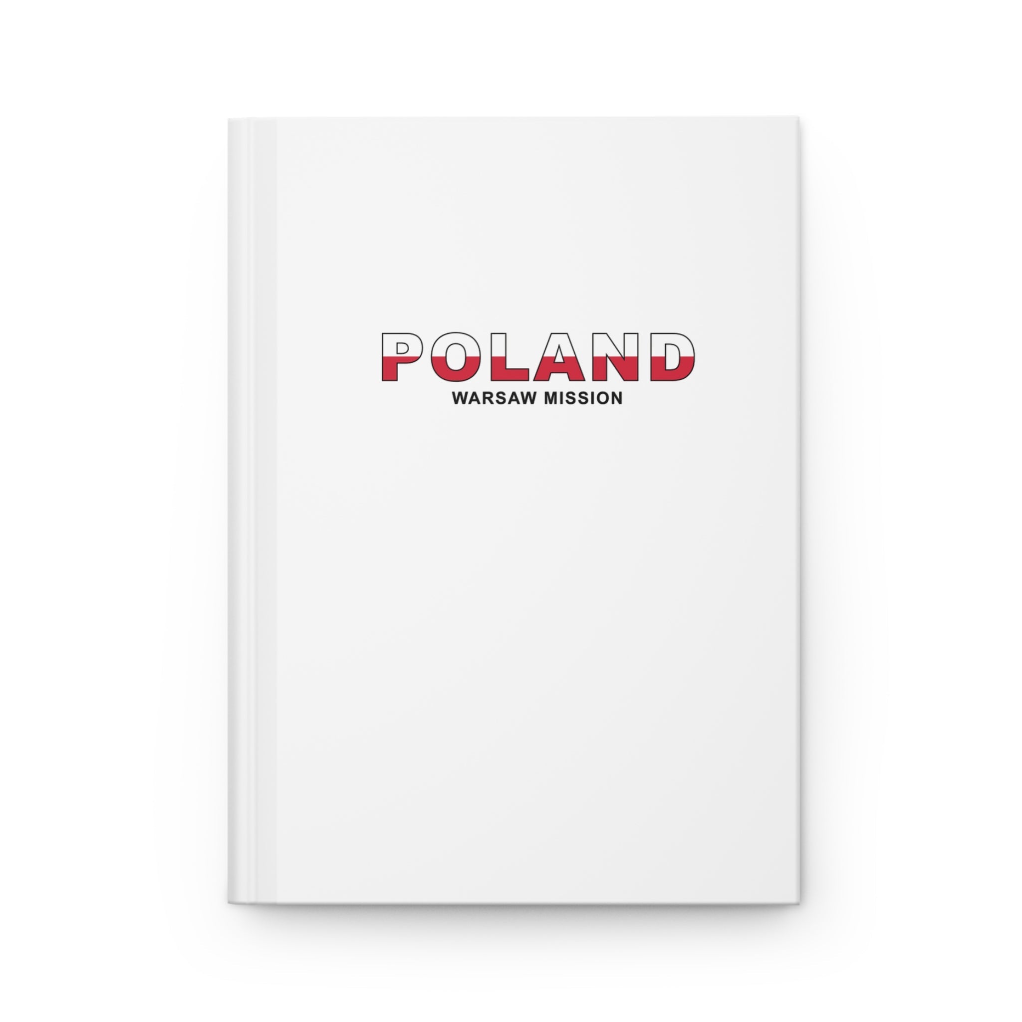 Poland Warsaw Mission Flag Title White Hardcover Journal Matte - Latter-Day Saint LDS Missionary Gift - Book of Mormon