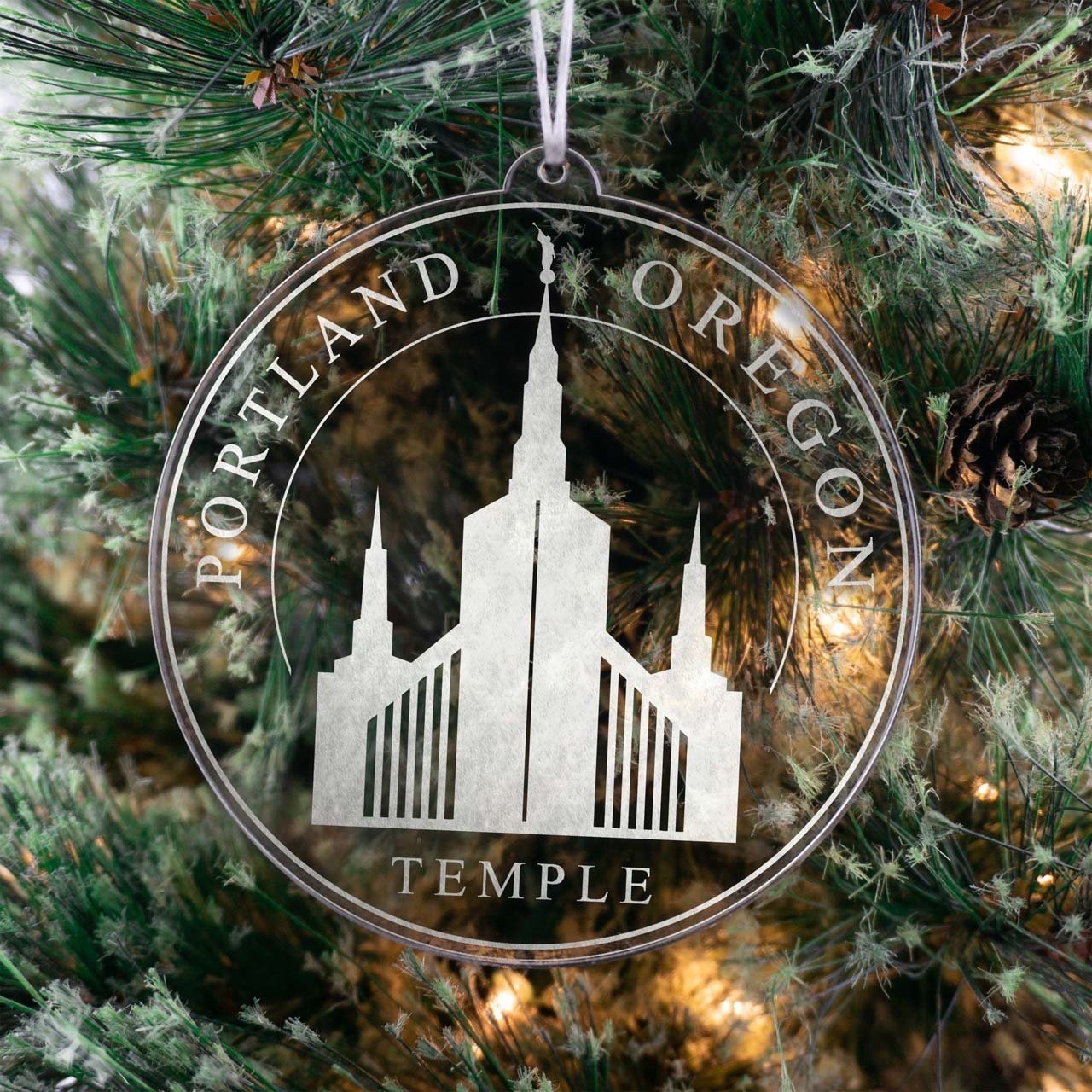 Portland Oregon Temple Christmas Ornament - Latter-Day Saint LDS Missionary Gift - Book of Mormon