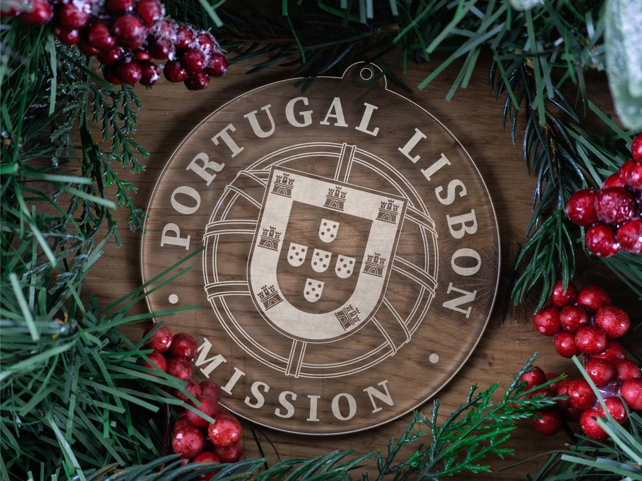 Portugal Lisbon Mission Christmas Ornament - Latter-Day Saint LDS Missionary Gift - Book of Mormon