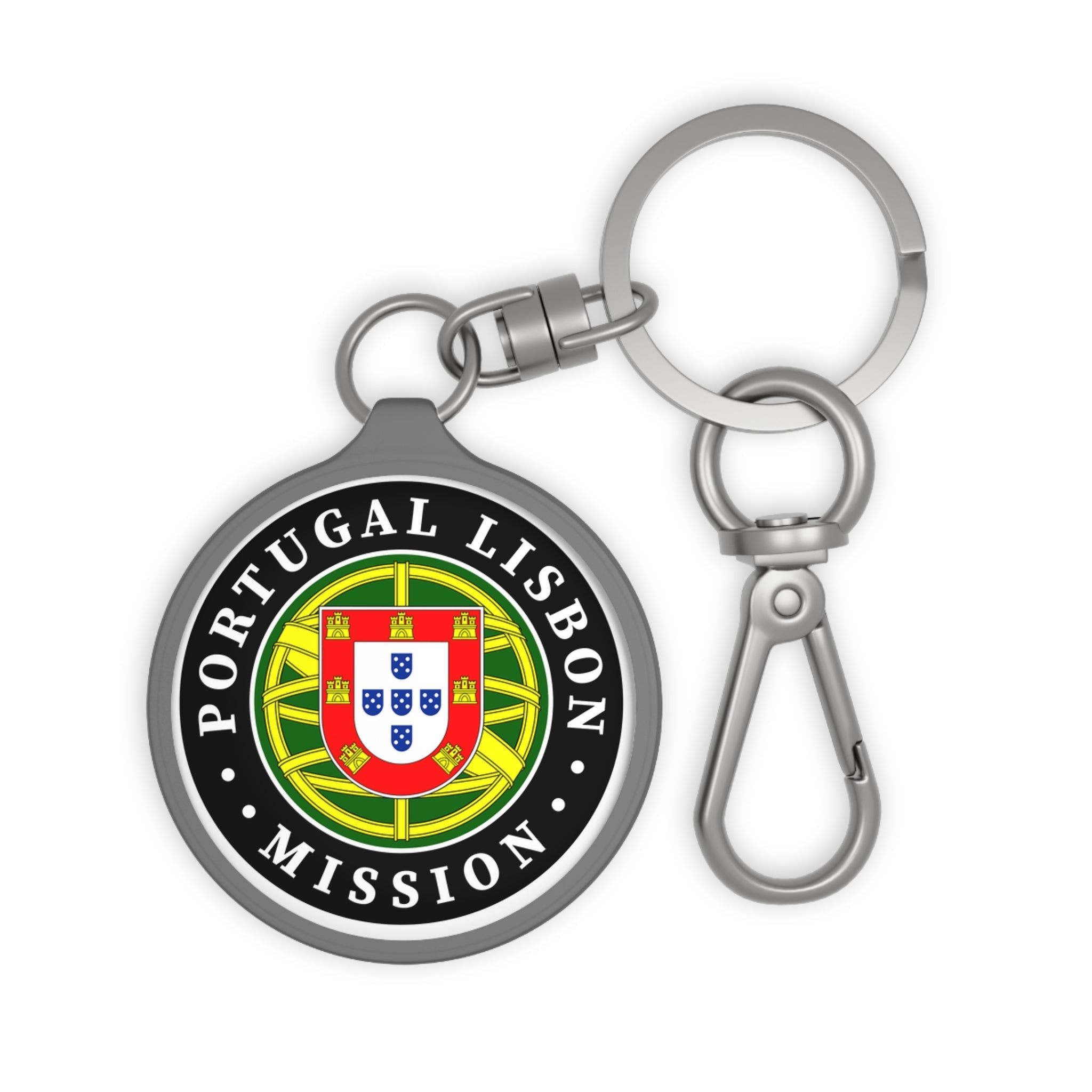 Portugal Lisbon Mission Circle Flag Key Tag - Latter-Day Saint LDS Missionary Gift - Book of Mormon