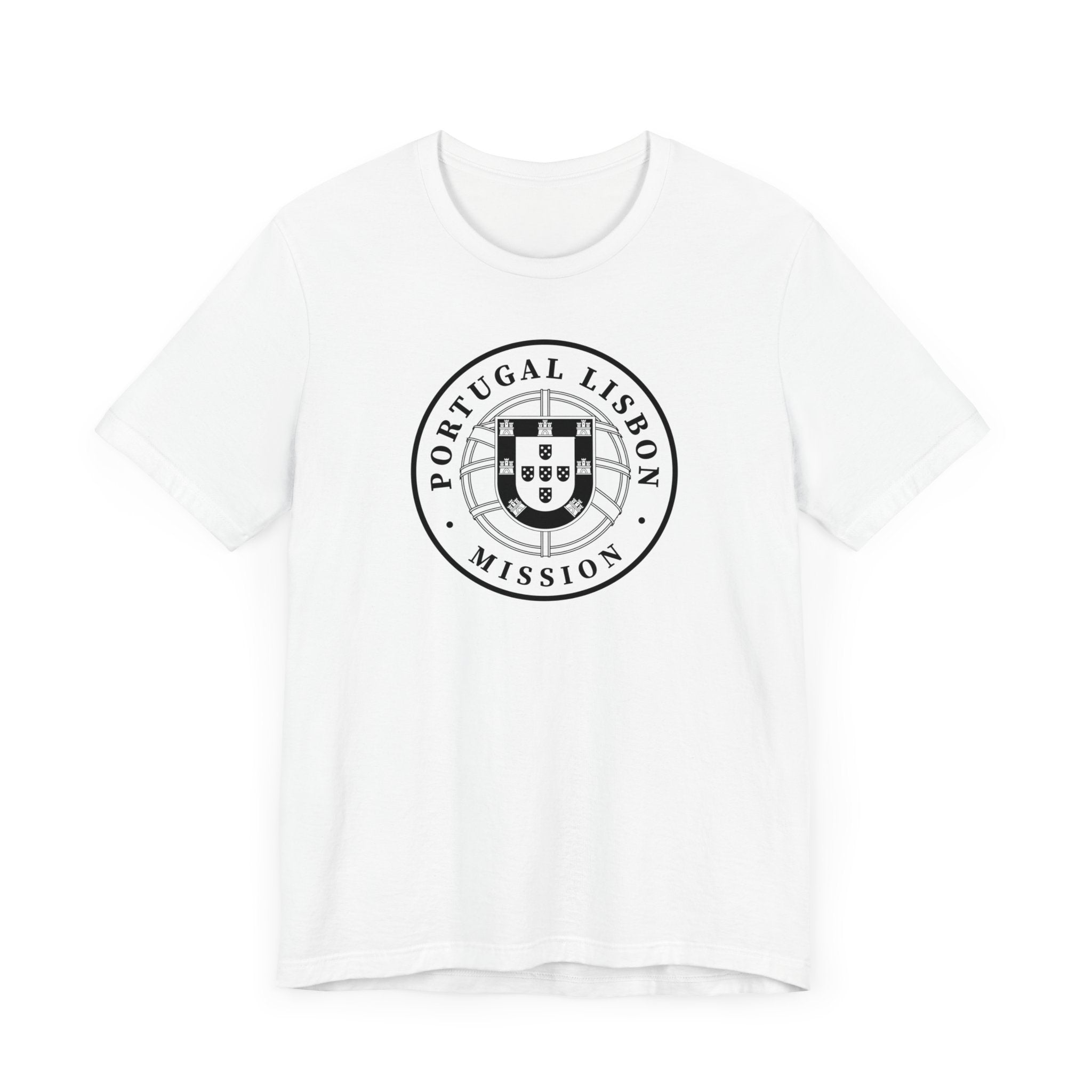 Portugal Lisbon Mission Circular Monochrome Logo T-Shirt - Latter-Day Saint LDS Missionary Gift - Book of Mormon