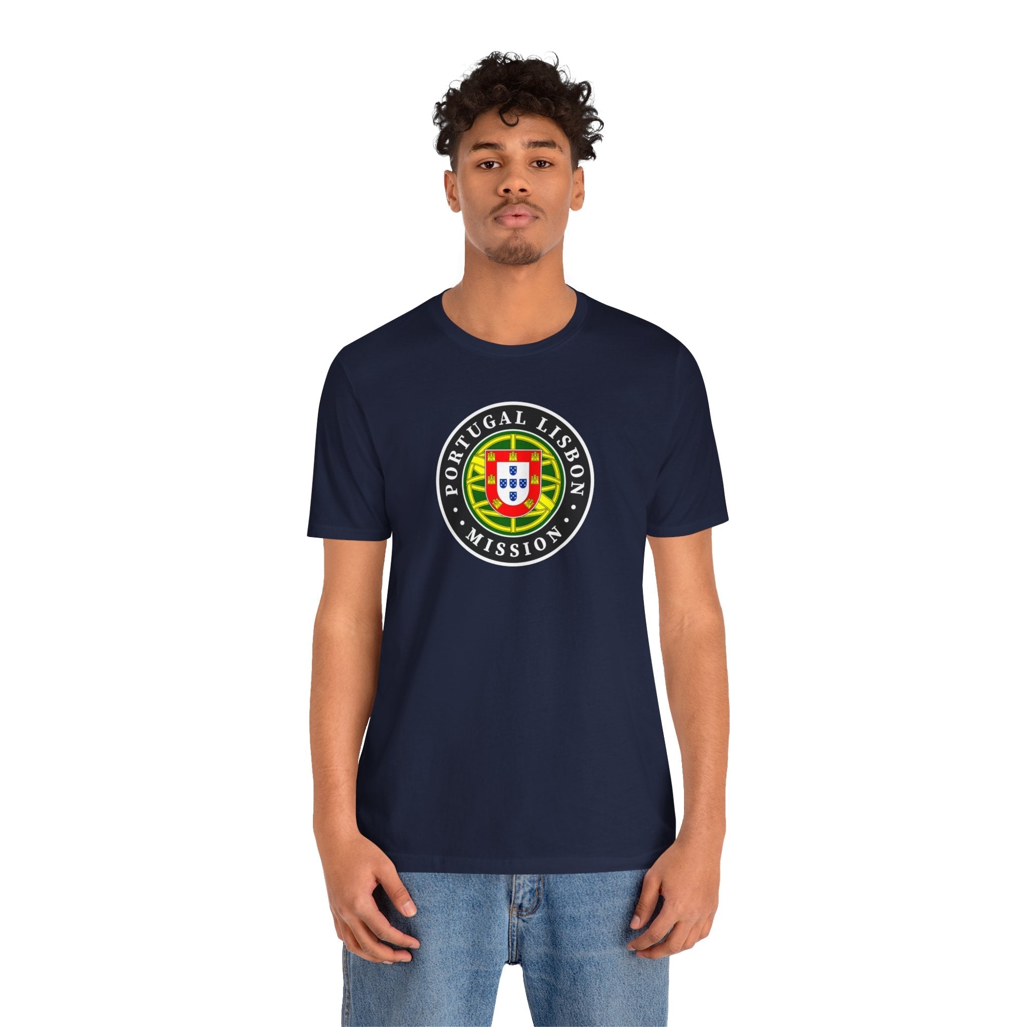 Portugal Lisbon Mission Flag Logo (Black Border) T-shirt - Latter-Day Saint LDS Missionary Gift - Book of Mormon