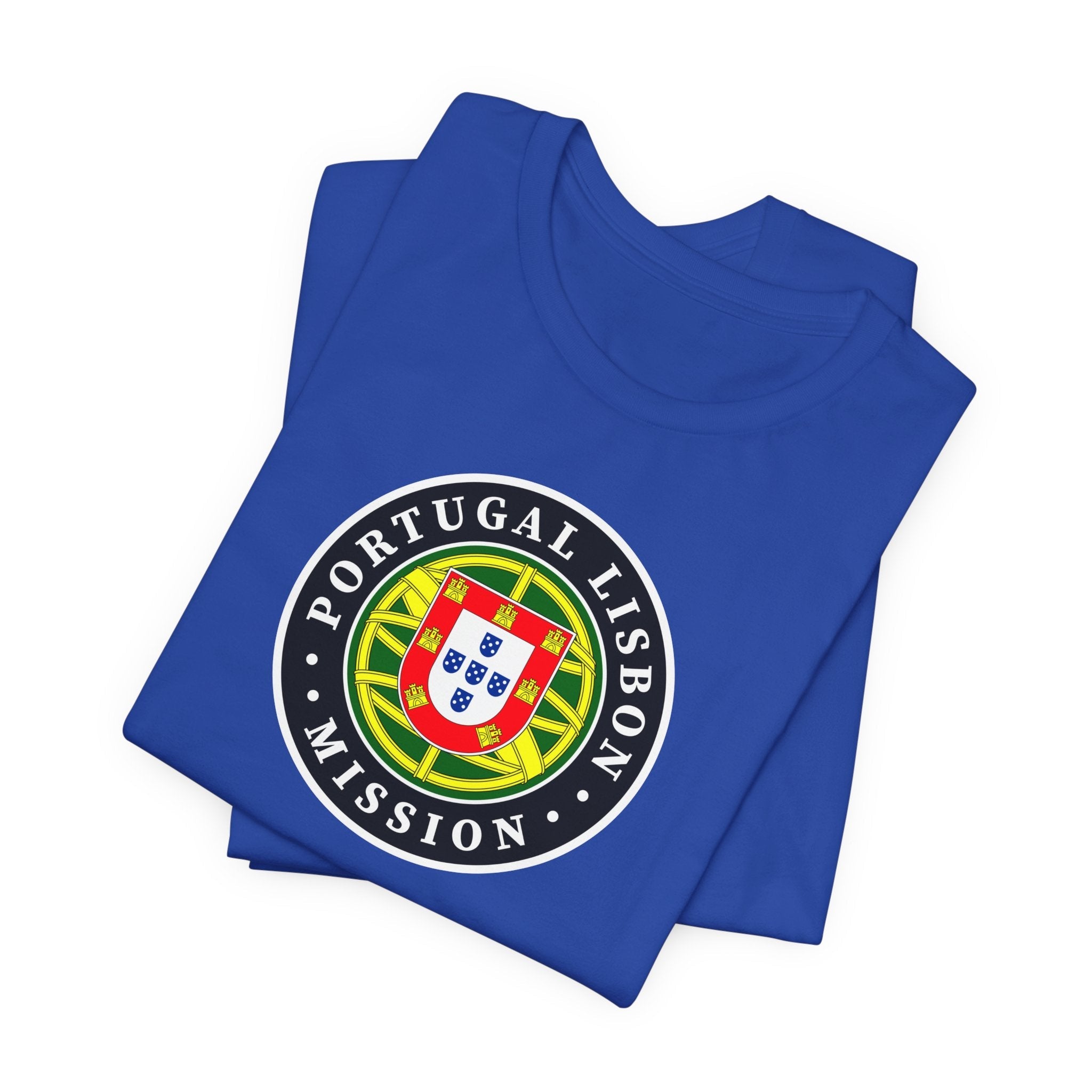 Portugal Lisbon Mission Flag Logo (Black Border) T-shirt - Latter-Day Saint LDS Missionary Gift - Book of Mormon