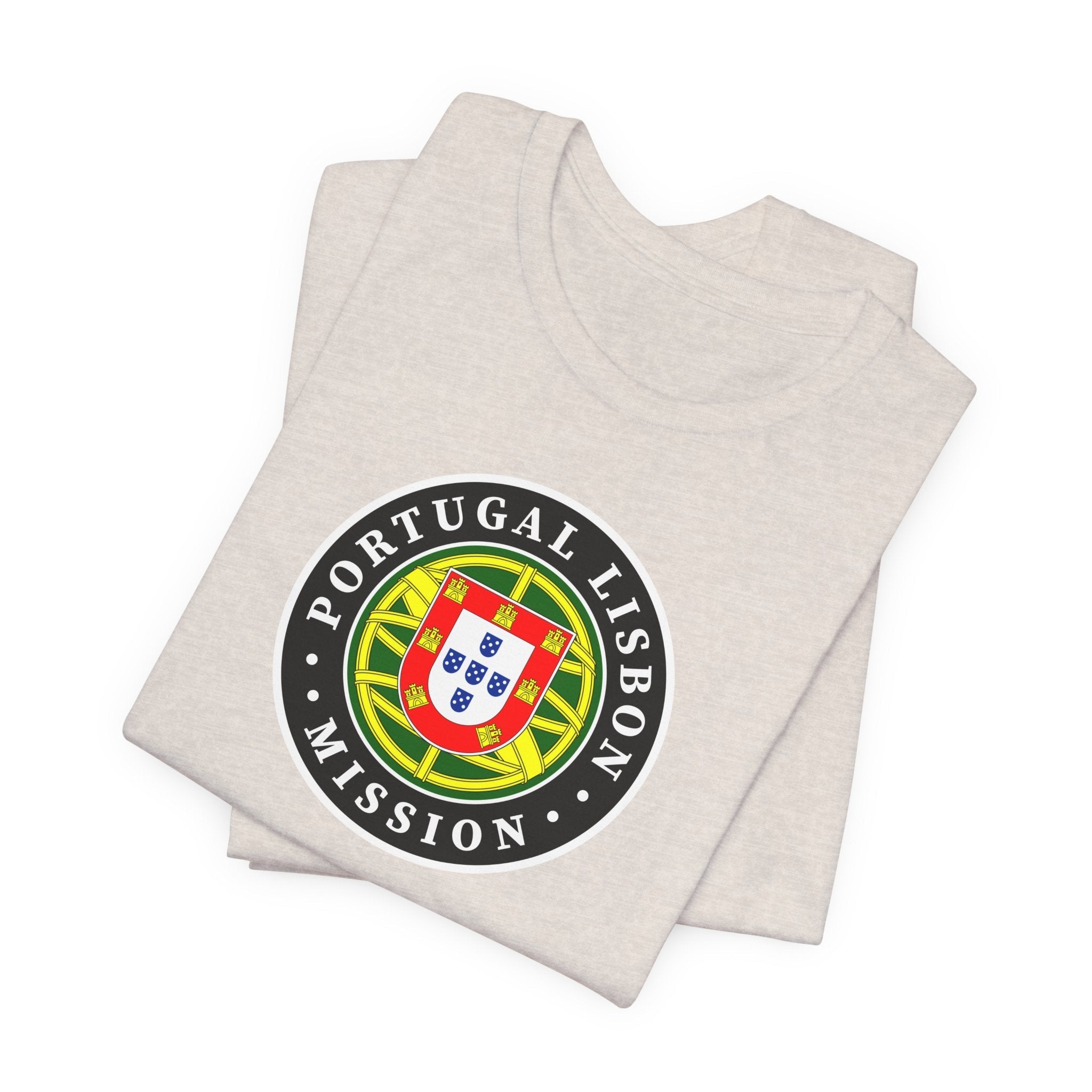 Portugal Lisbon Mission Flag Logo (Black Border) T-shirt - Latter-Day Saint LDS Missionary Gift - Book of Mormon