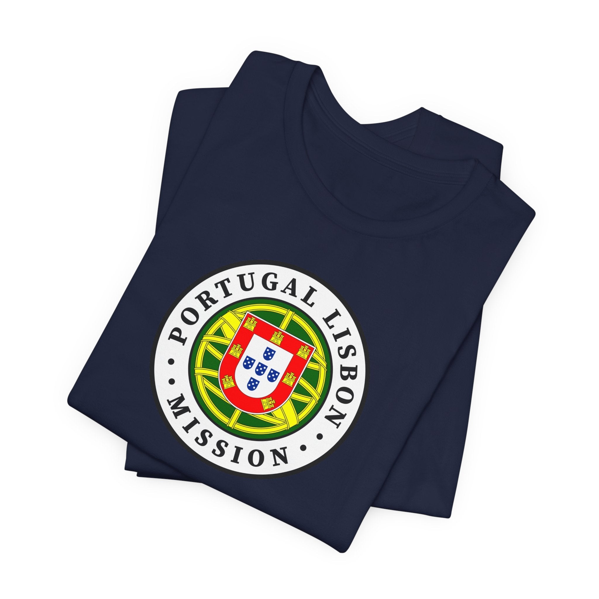 Portugal Lisbon Mission Flag Logo (White Border) T-shirt - Latter-Day Saint LDS Missionary Gift - Book of Mormon