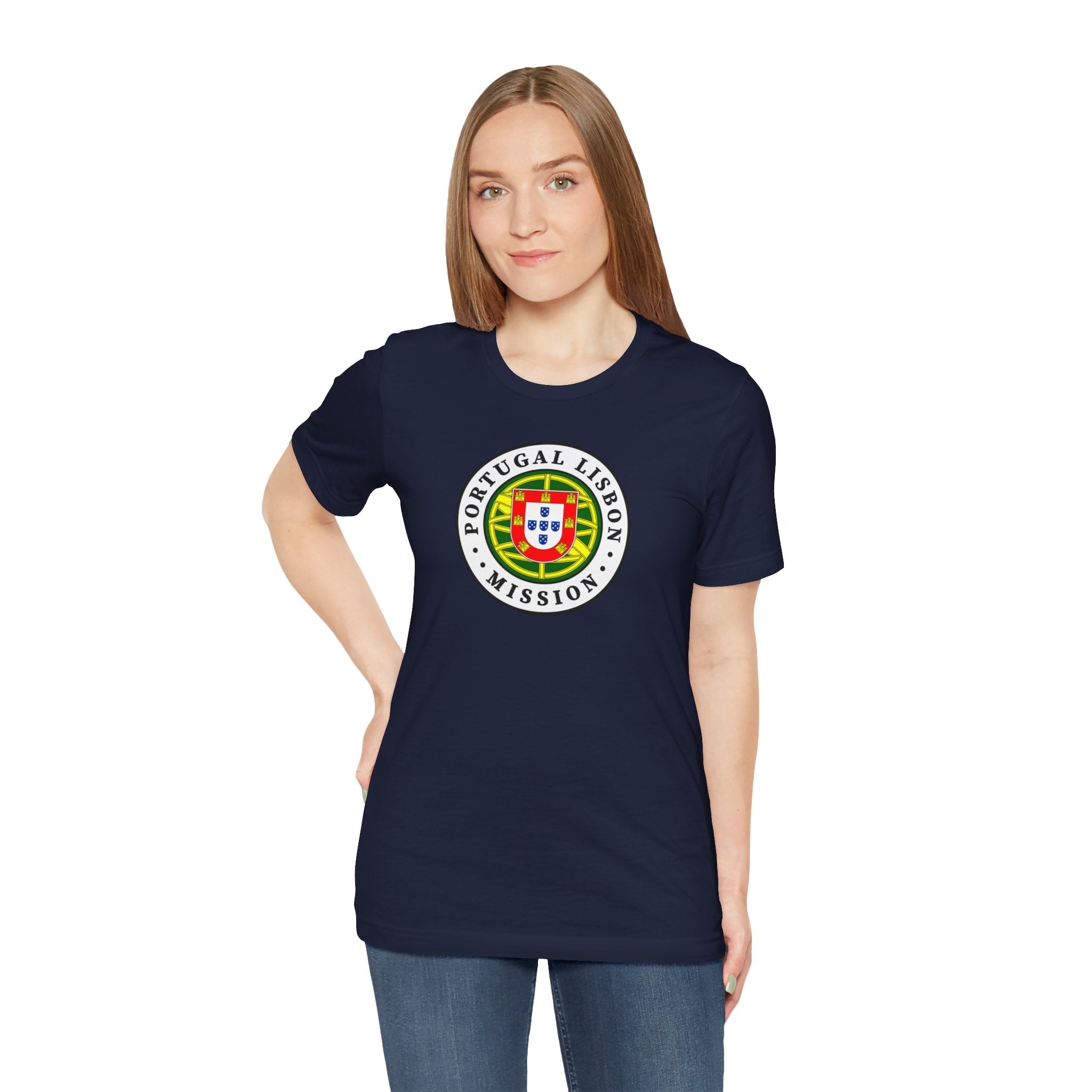 Portugal Lisbon Mission Flag Logo (White Border) T-shirt - Latter-Day Saint LDS Missionary Gift - Book of Mormon